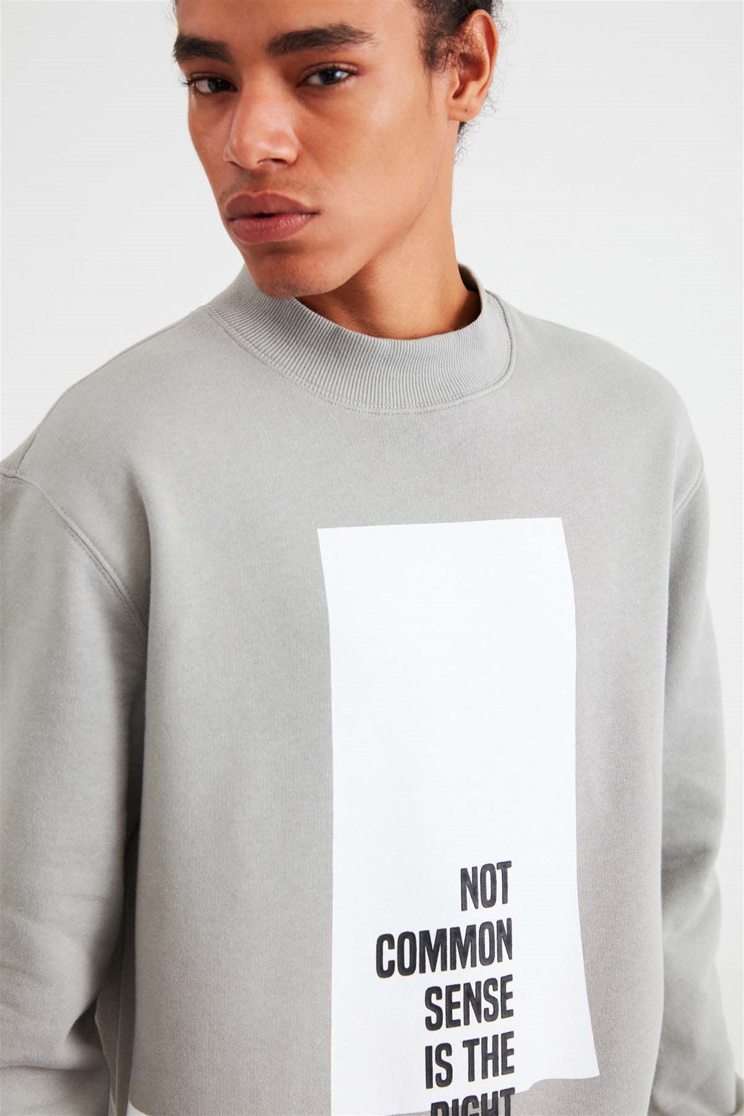 DIM Örme Comfort Fit Açık Gri  Sweatshirt