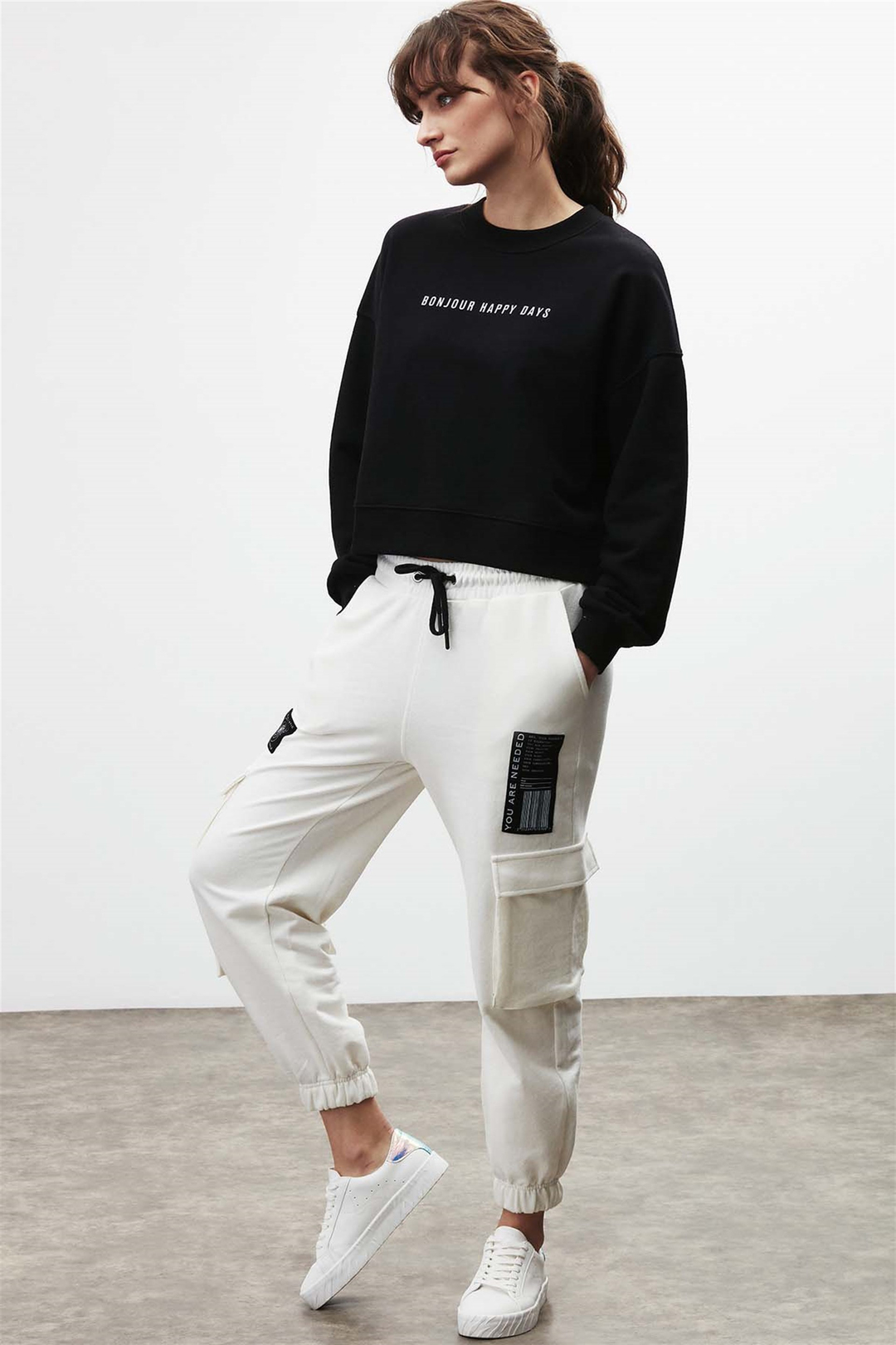 DIXIE Örme Jogger Beyaz  Pantolon
