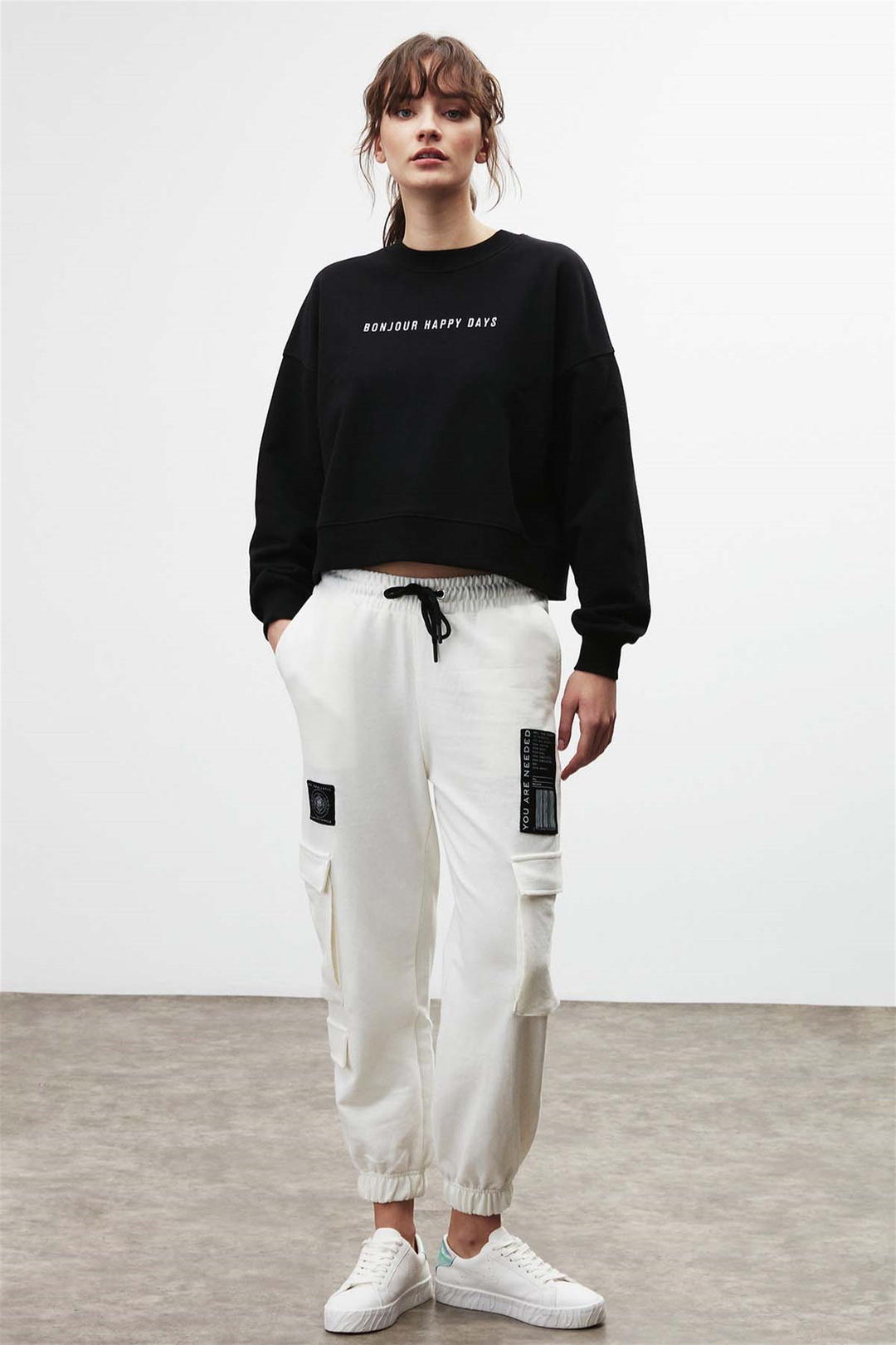 DIXIE Örme Jogger Beyaz  Pantolon