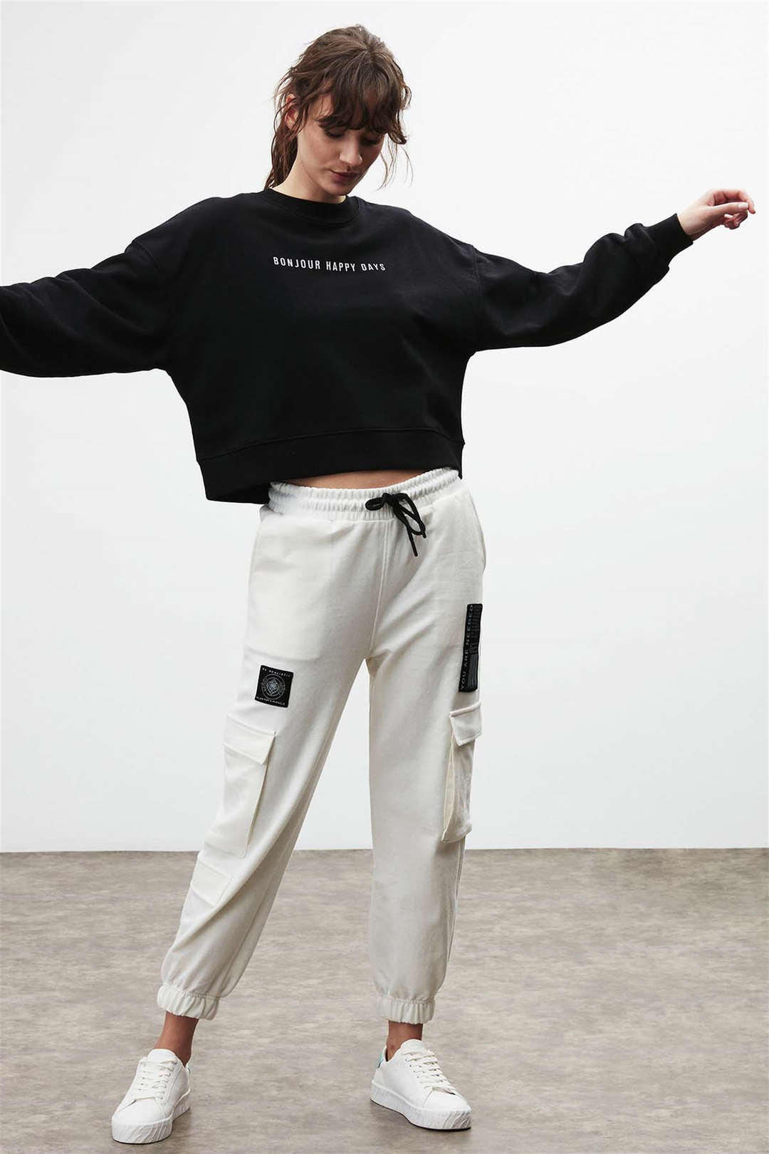 DIXIE Örme Jogger Beyaz  Pantolon