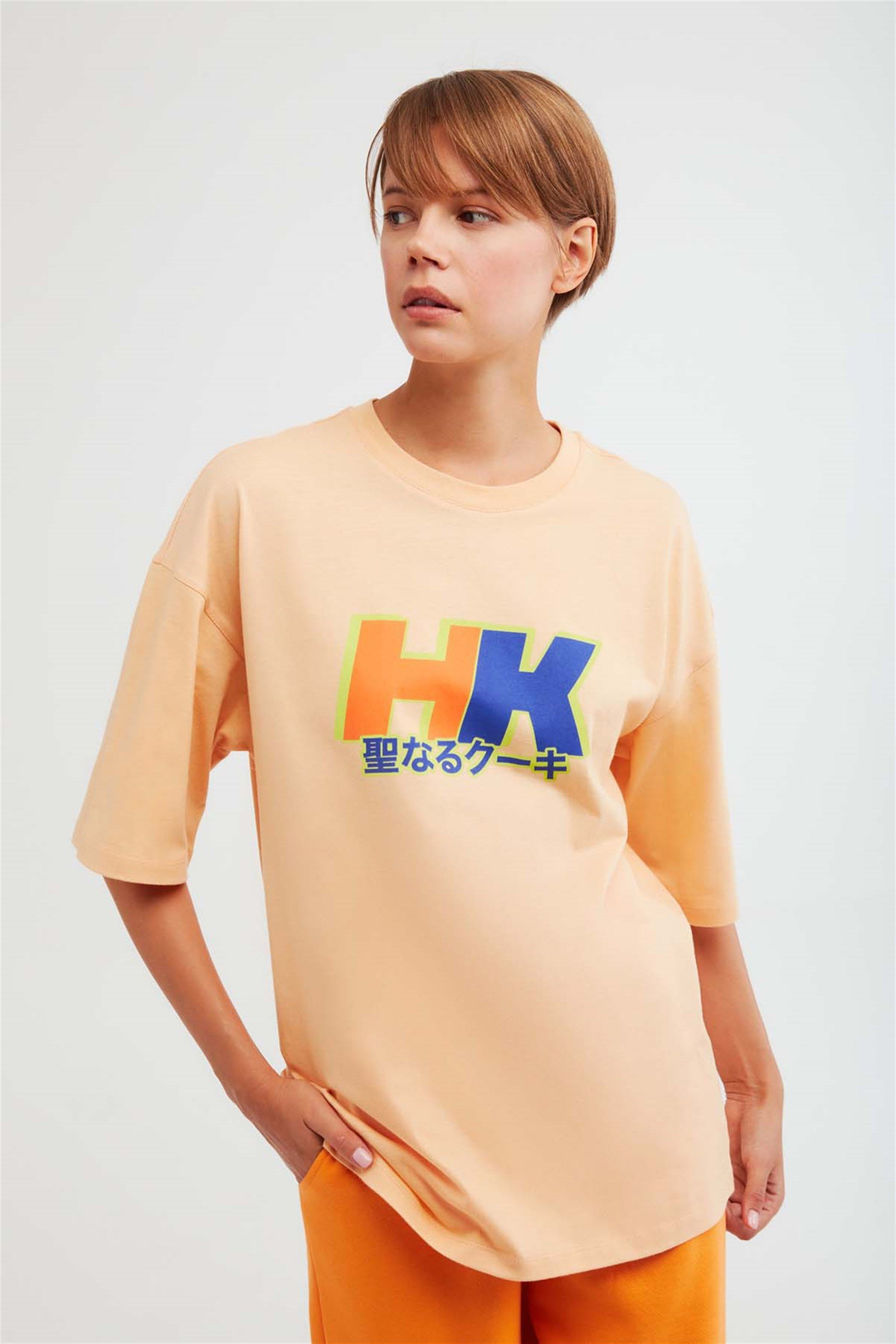 DRIFT Örme Oversize Turuncu  T-Shirt