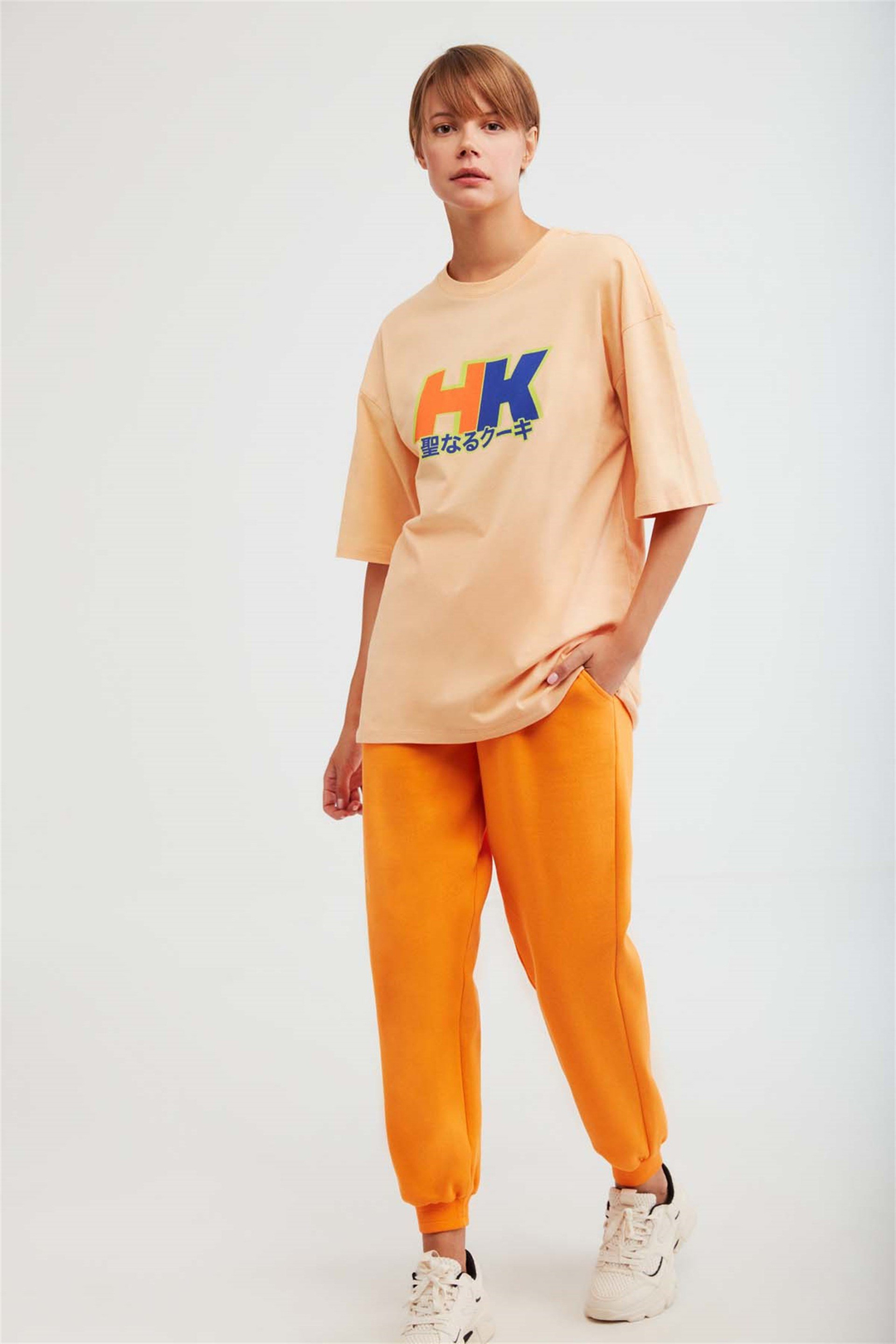 DRIFT Örme Oversize Turuncu  T-Shirt