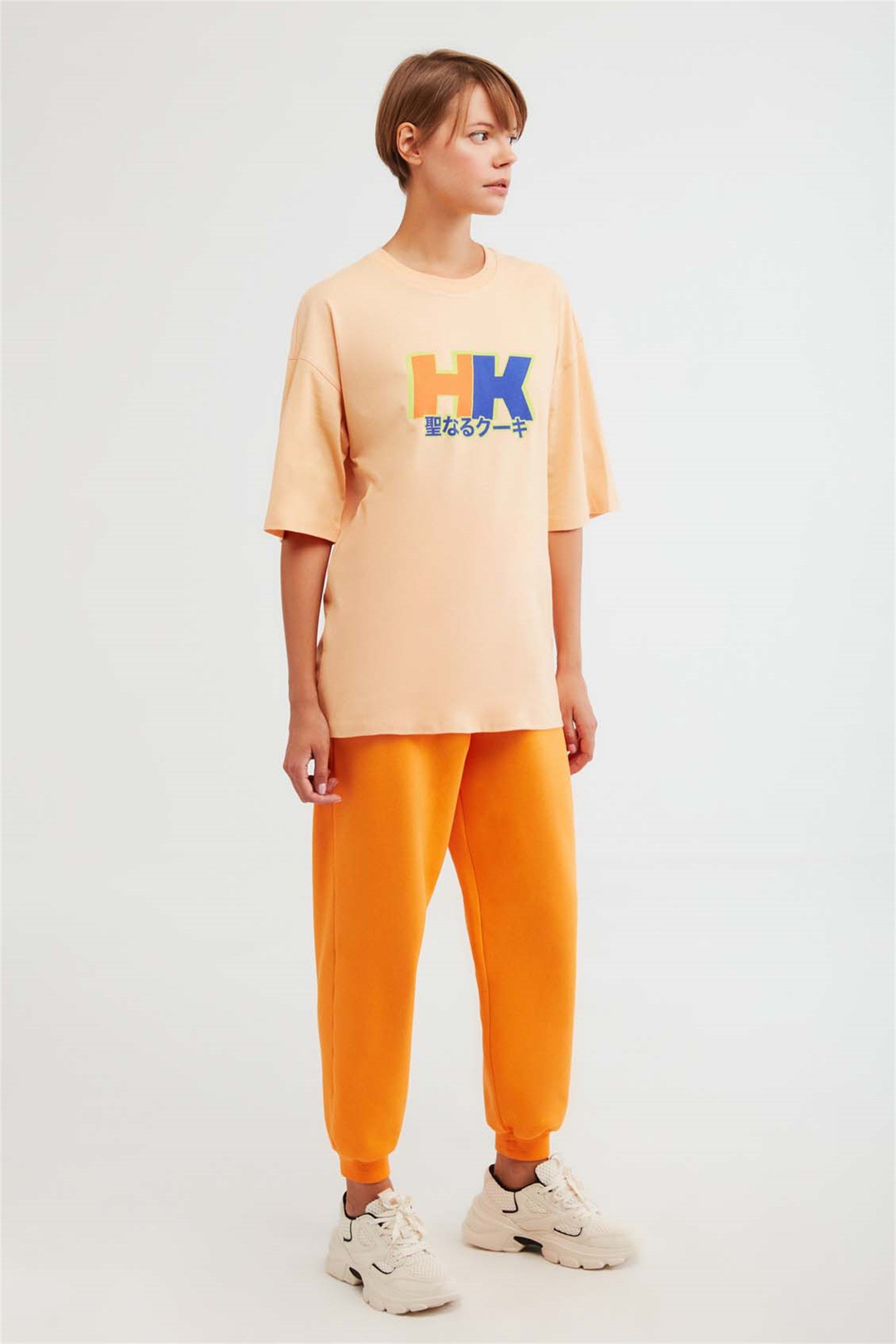 DRIFT Örme Oversize Turuncu  T-Shirt