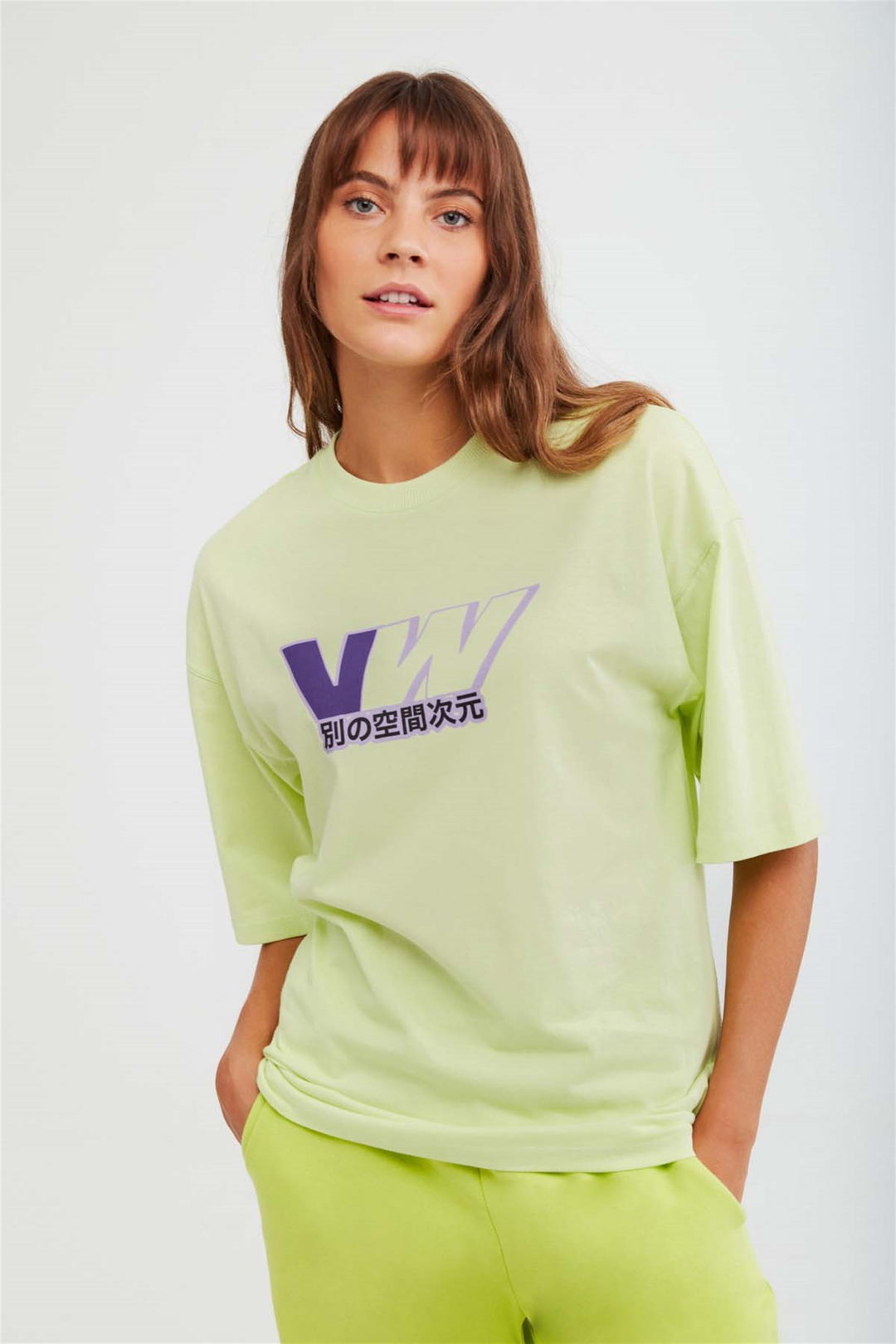 DRIFT Örme Oversize Yeşil  T-Shirt