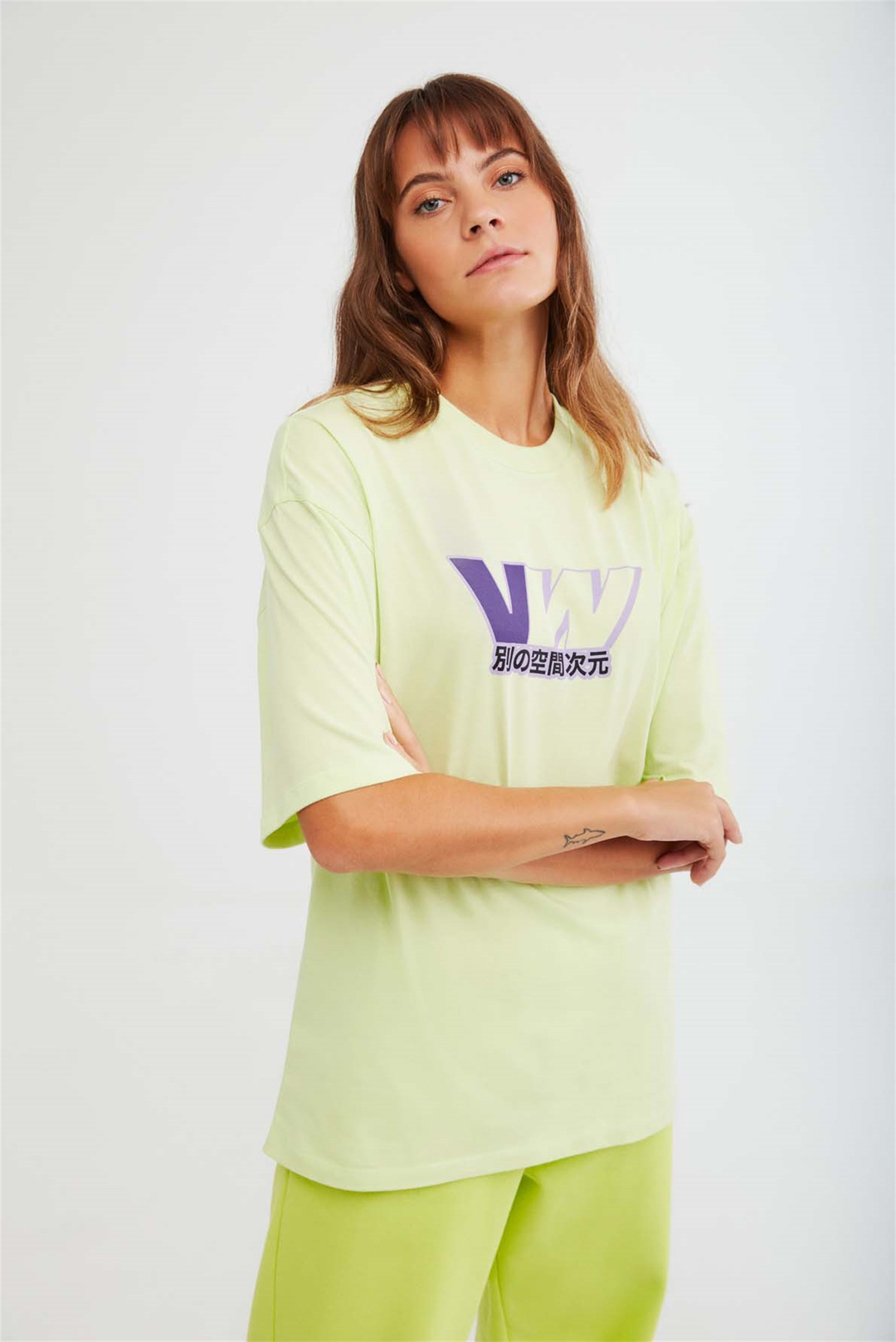 DRIFT Örme Oversize Yeşil  T-Shirt