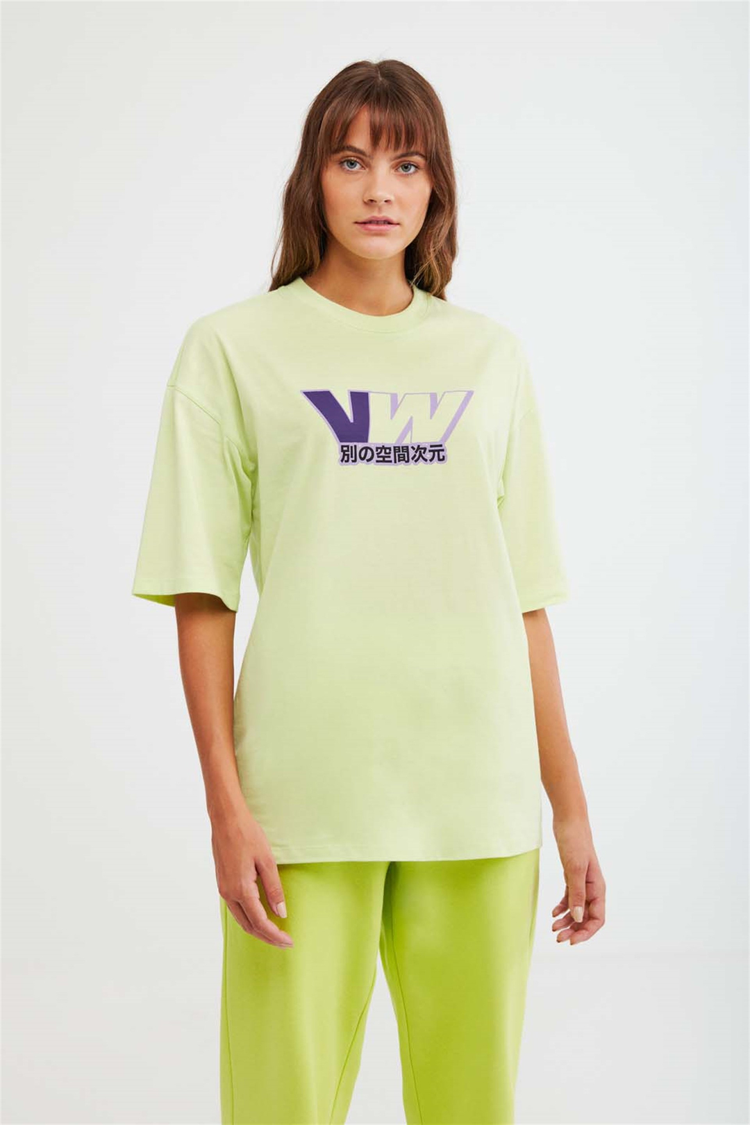 DRIFT Örme Oversize Yeşil  T-Shirt