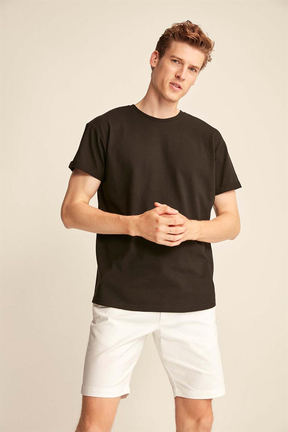 EDUARDO Örme  Siyah  T-Shirt