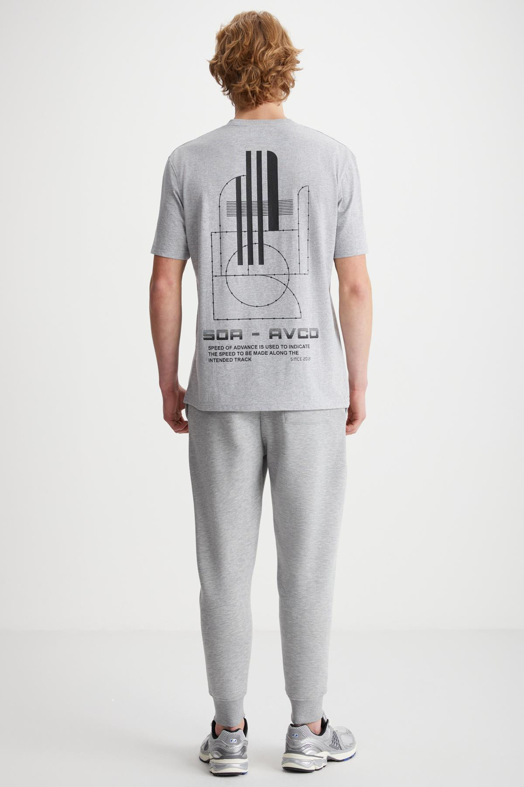 ELIJAH Baskılı Bisiklet Yaka %100 Pamuk Grimelanj T-Shirt