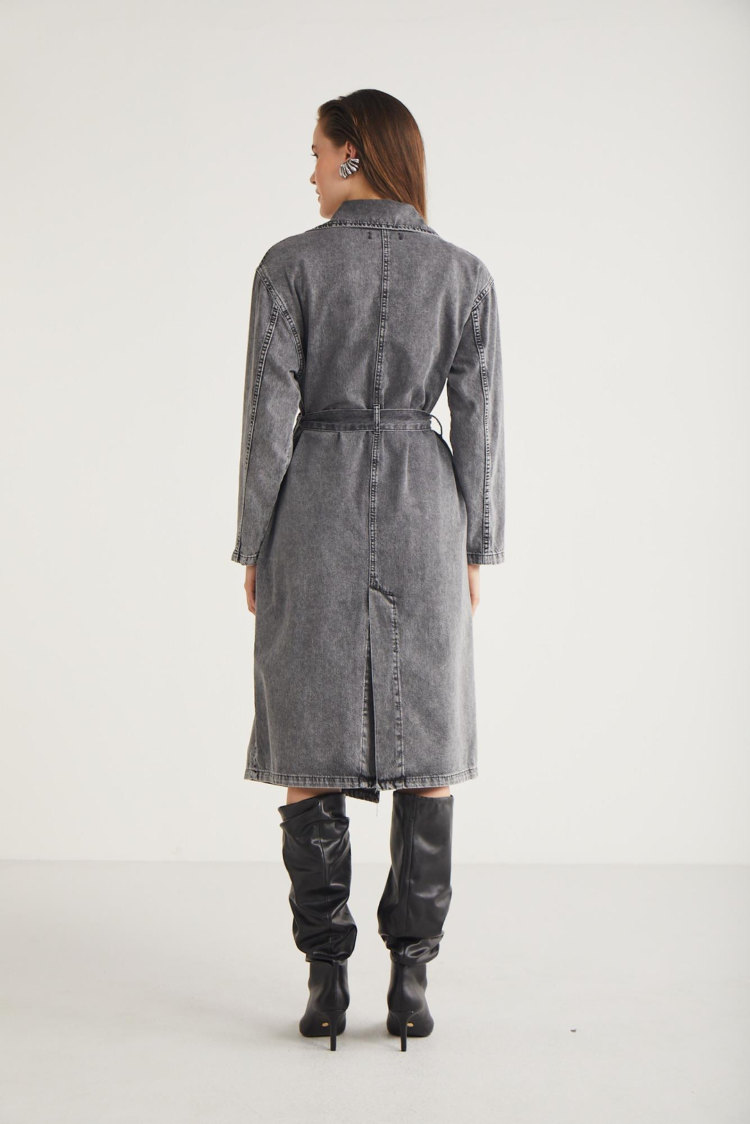 EMILIA Denim Relaxed Antrasit  Ceket