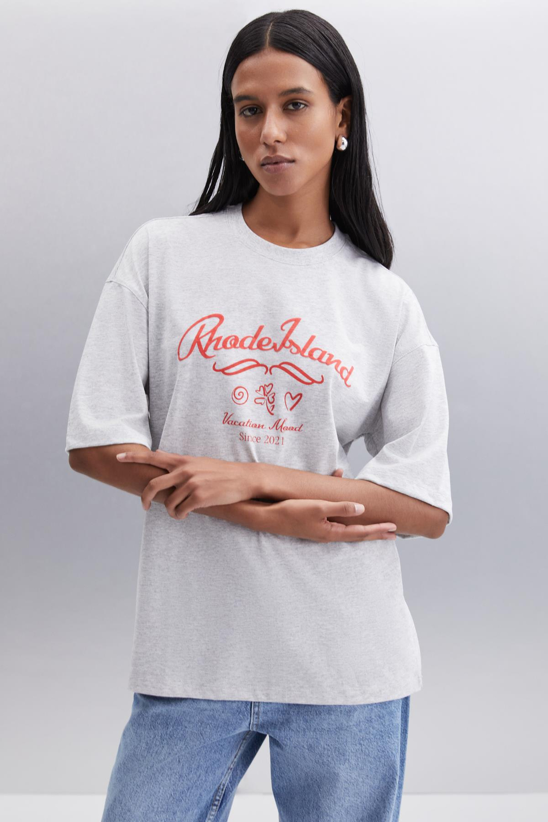 ENYGER  Crop Grimelanj Tekli T-Shirt