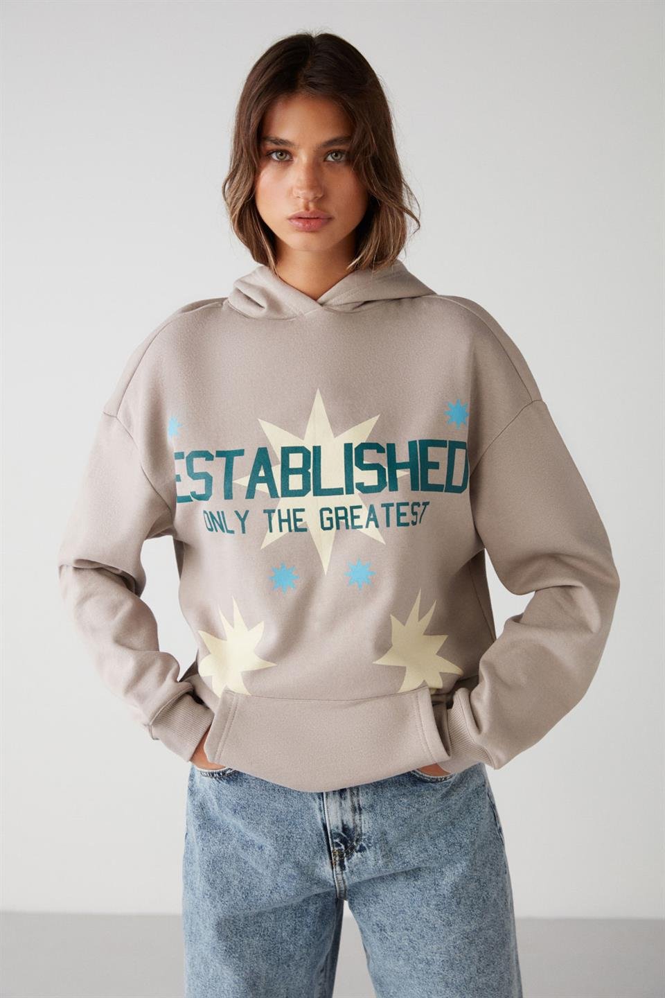 ESTABLISHED Örme Relaxed Vizon  Sweatshirt