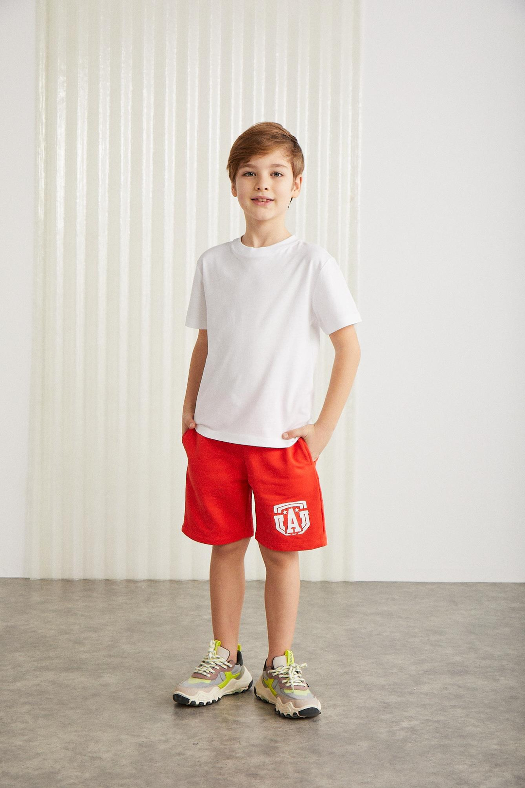 FAE  Relaxed Fıstık Yeşili - Siyah - Beyaz 3 T-Shirt