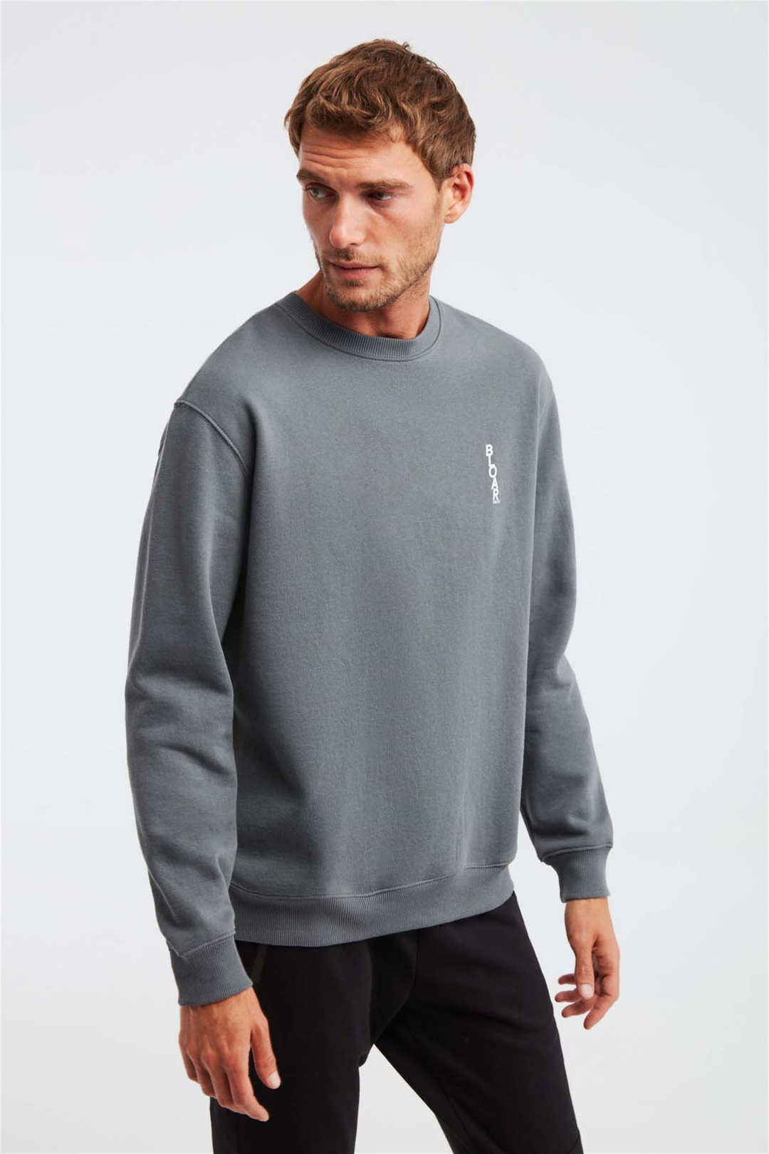 FAM Örme Comfort Fit Açık Gri  Sweatshirt
