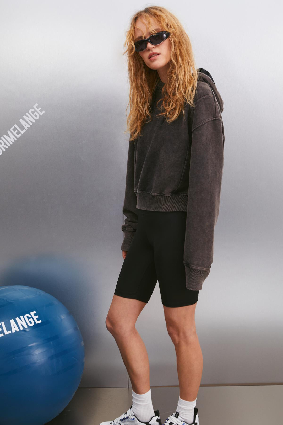 FANNIE Kadın Yıkama Efektli Oversize 3 İplik Örme Organik Pamuk Kapüşonlu Siyah Sweatshirt