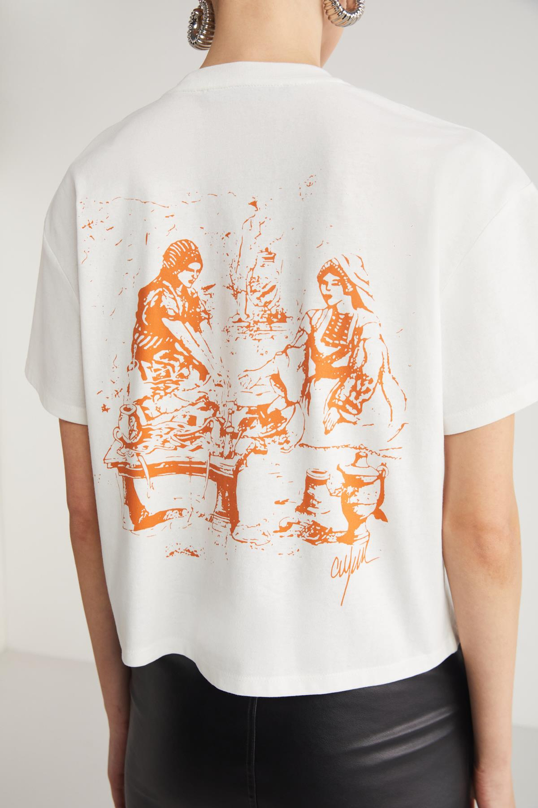FINA  Regular Beyaz Tekli T-Shirt
