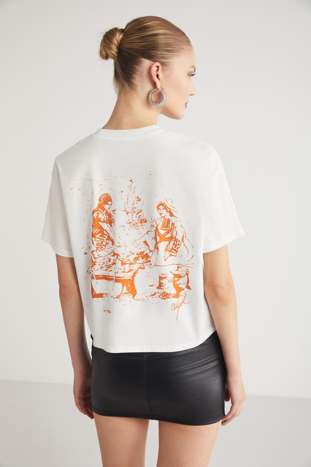 FINA  Regular Beyaz Tekli T-Shirt