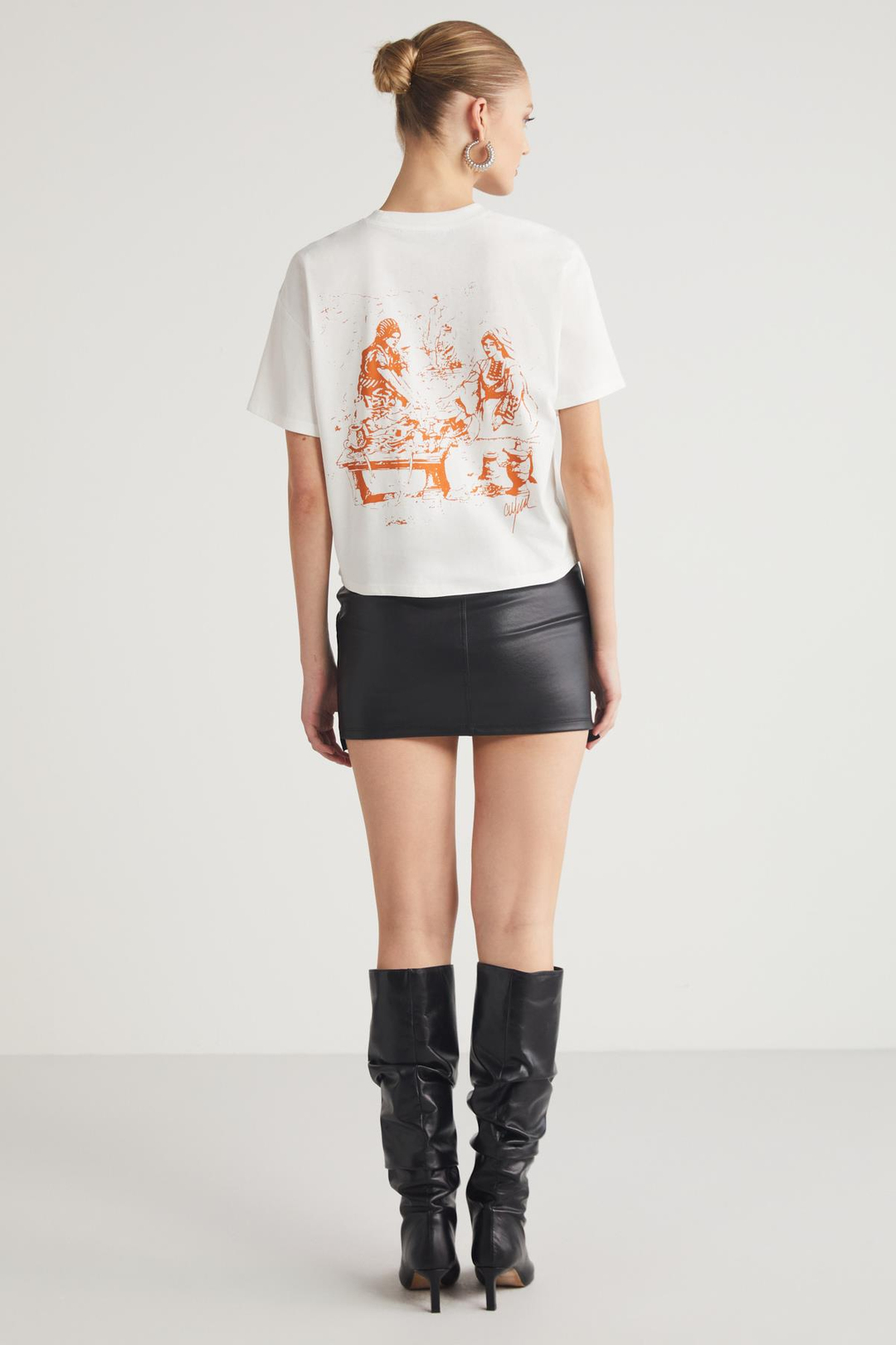 FINA  Regular Beyaz Tekli T-Shirt
