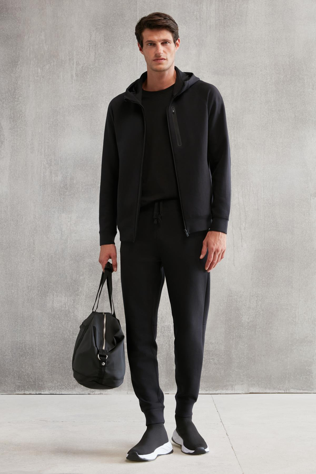FINE  Relaxed Siyah Tekli Sweatshirt