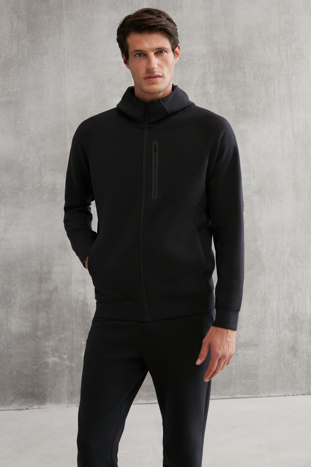 FINE  Relaxed Siyah Tekli Sweatshirt