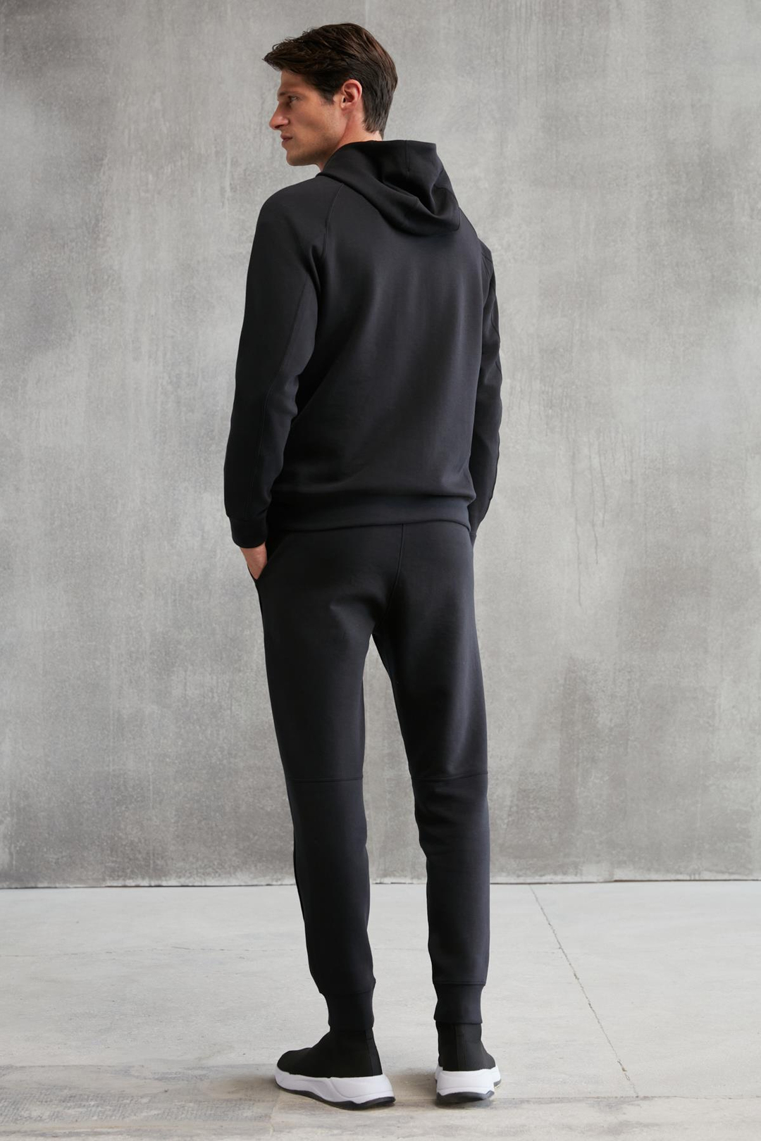 FINE  Relaxed Siyah Tekli Sweatshirt