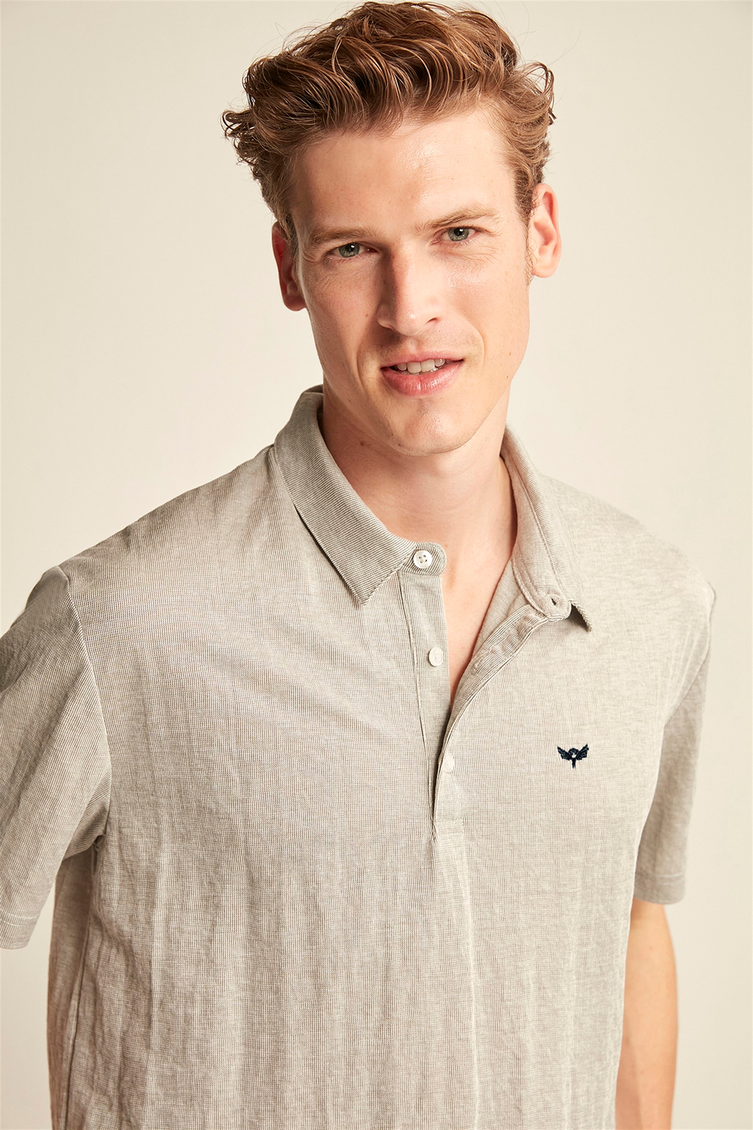 FINLEY Erkek Koyu Gri  Polo Yaka Oversize Polo Yaka T-shirt
