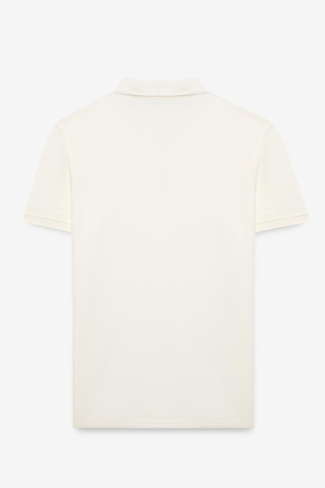 FLEXORE Erkek %100 Pamuk Kısa Kollu Regular Fit Ekru Polo Yaka T-shirt