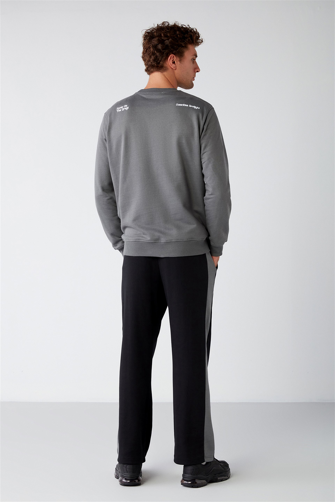FLOW Örme Regular Gri  Sweatshirt