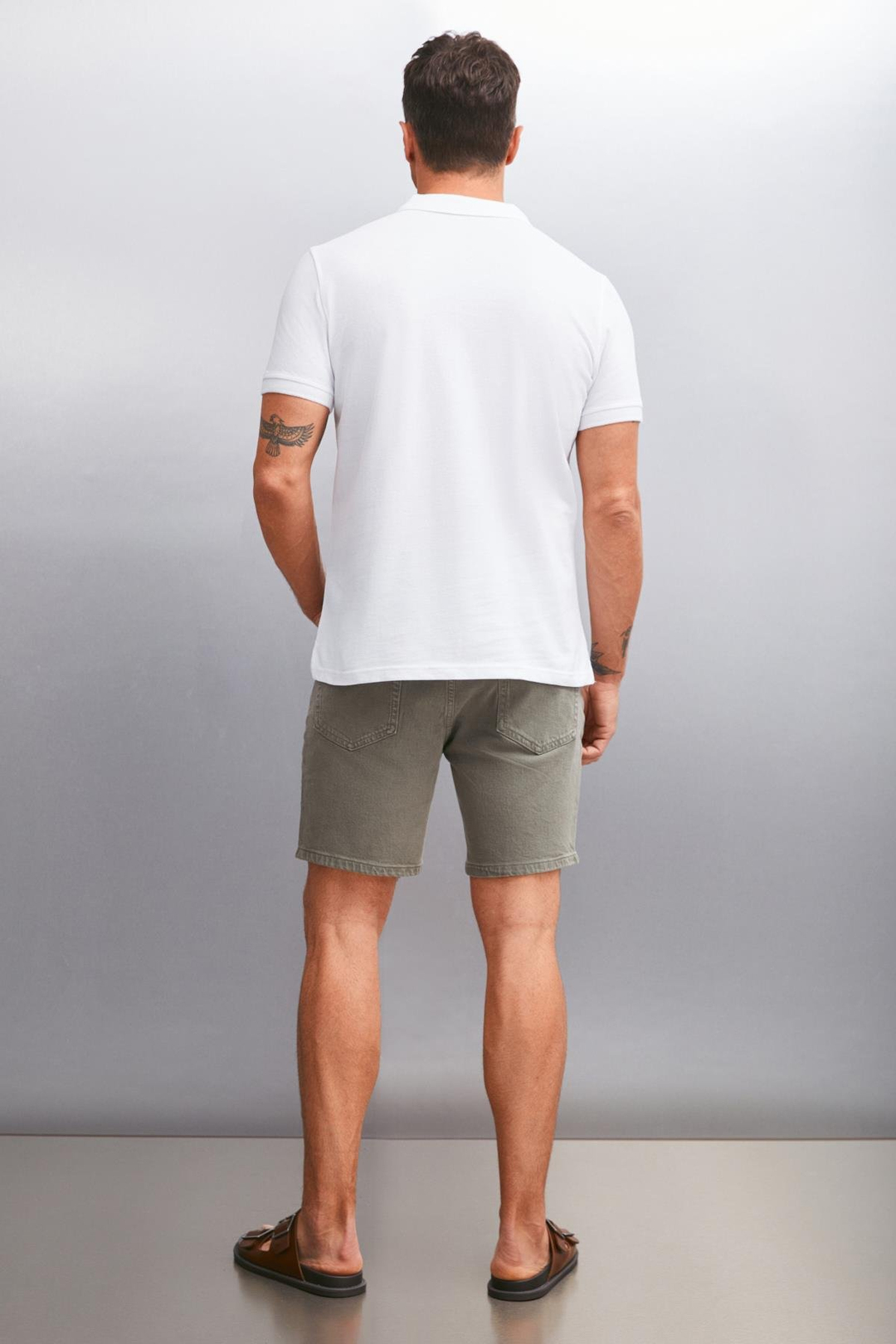 FORET  Regular Beyaz Tekli Polo Yaka T-shirt