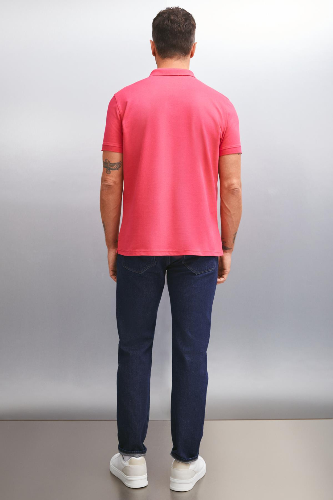 FORET  Regular Fuşya Tekli Polo Yaka T-shirt