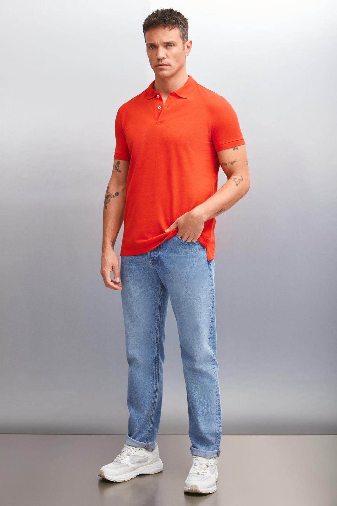 FORET  Regular Kırmızı Tekli Polo Yaka T-shirt
