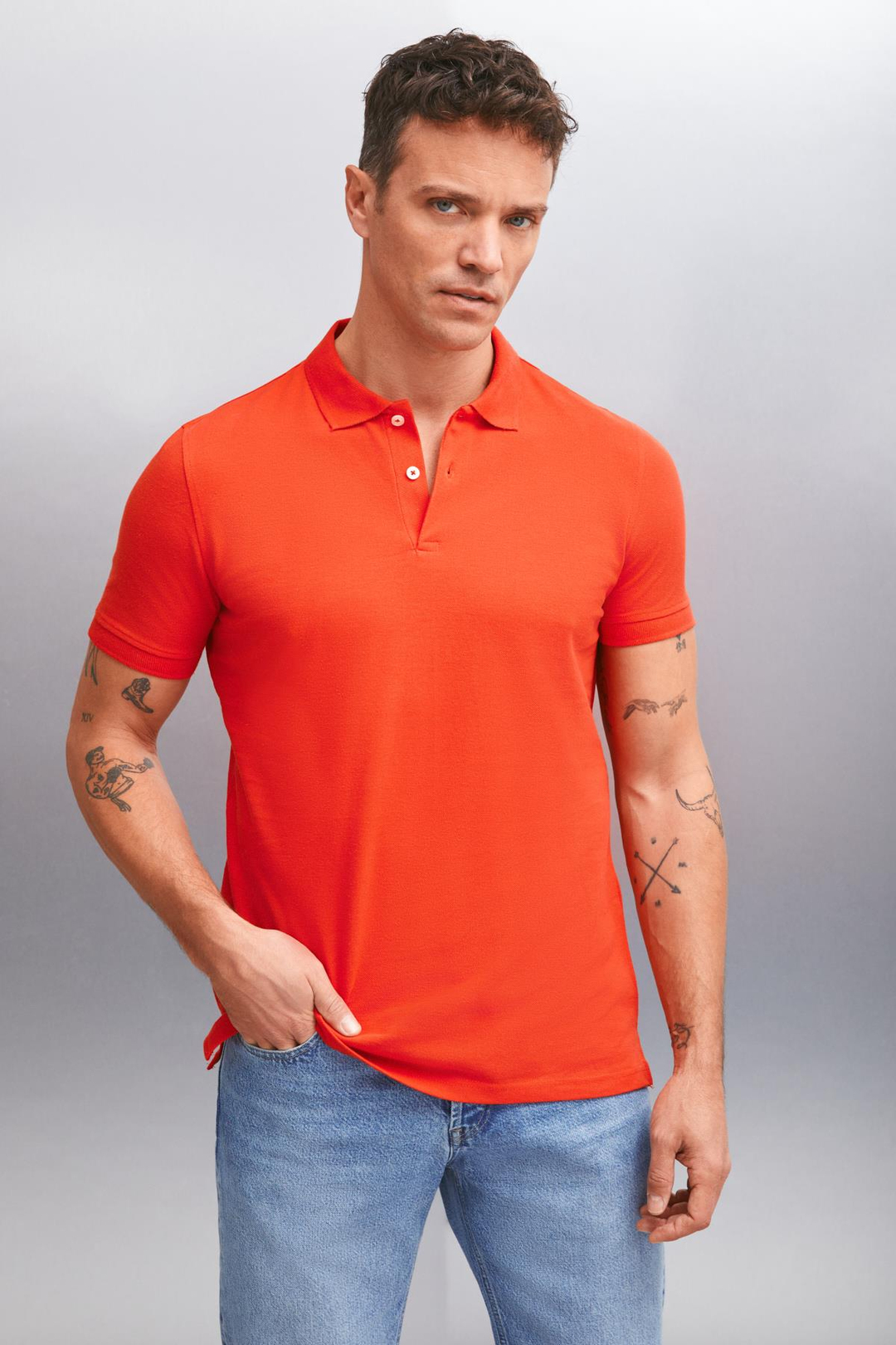 FORET  Regular Kırmızı Tekli Polo Yaka T-shirt