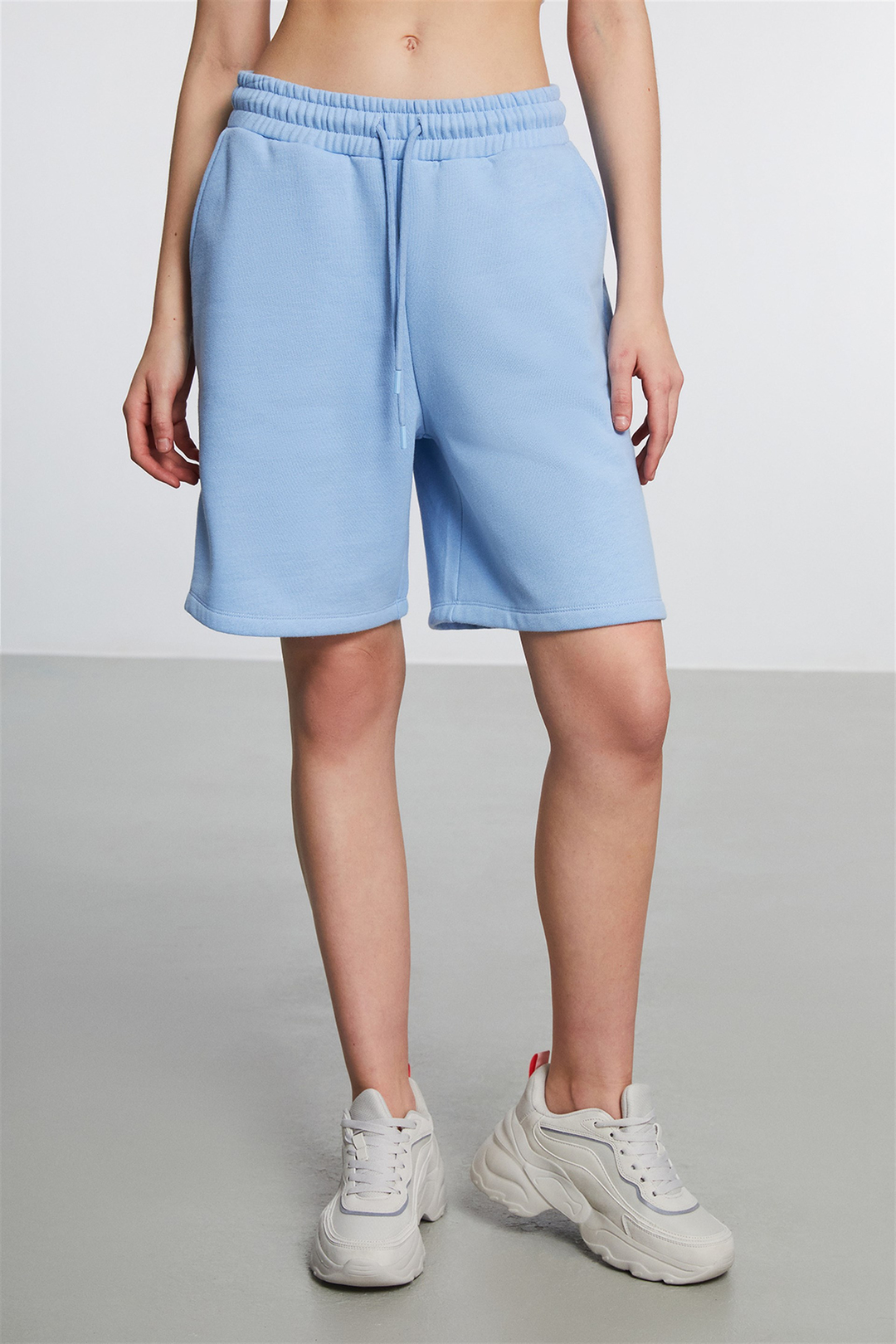 FORMENTERA Kadın Mavi Düz Renk  Comfort Fit Şort & Bermuda