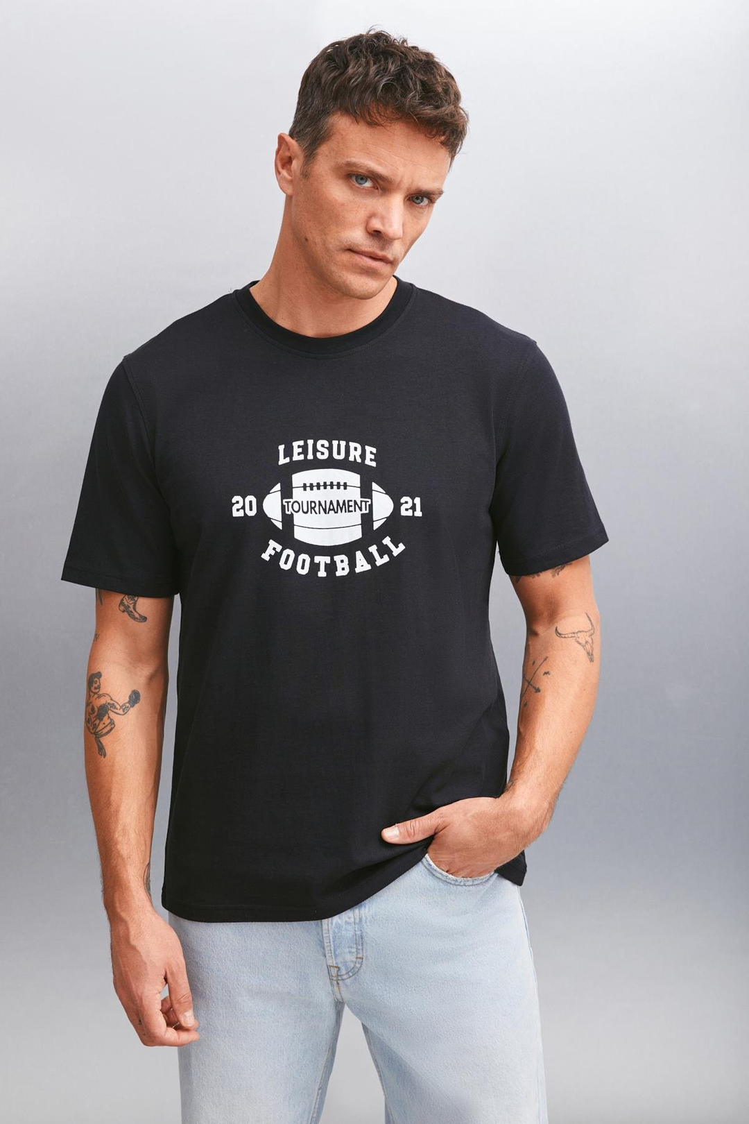 FORREST Basic Regular Bej-Syh-Byz 3'lü T-Shirt