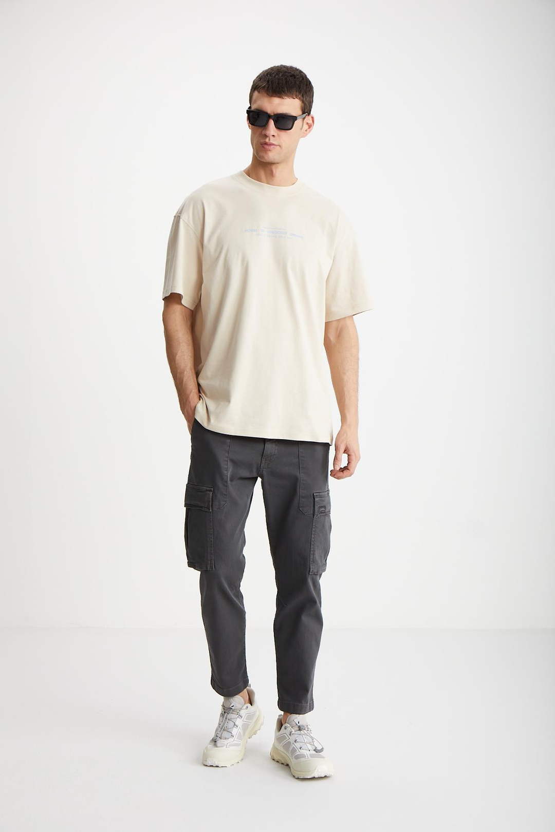 FRANK  Oversize Bej  T-Shirt