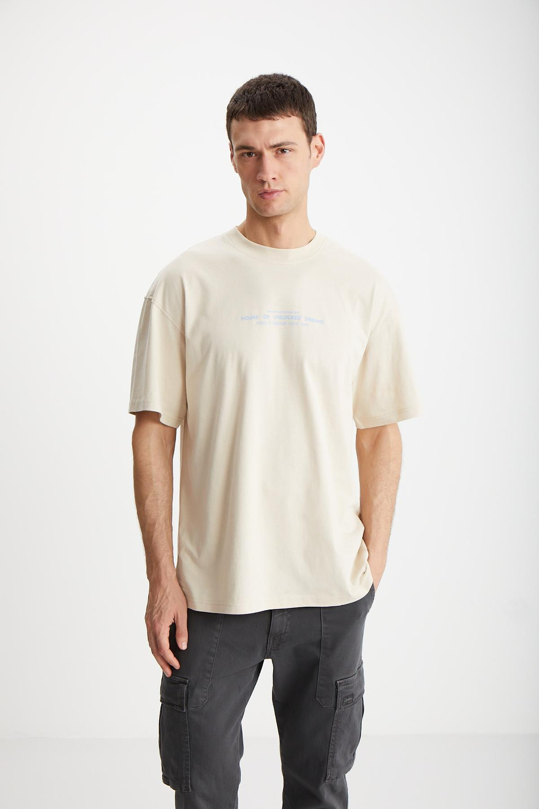 FRANK  Oversize Bej  T-Shirt