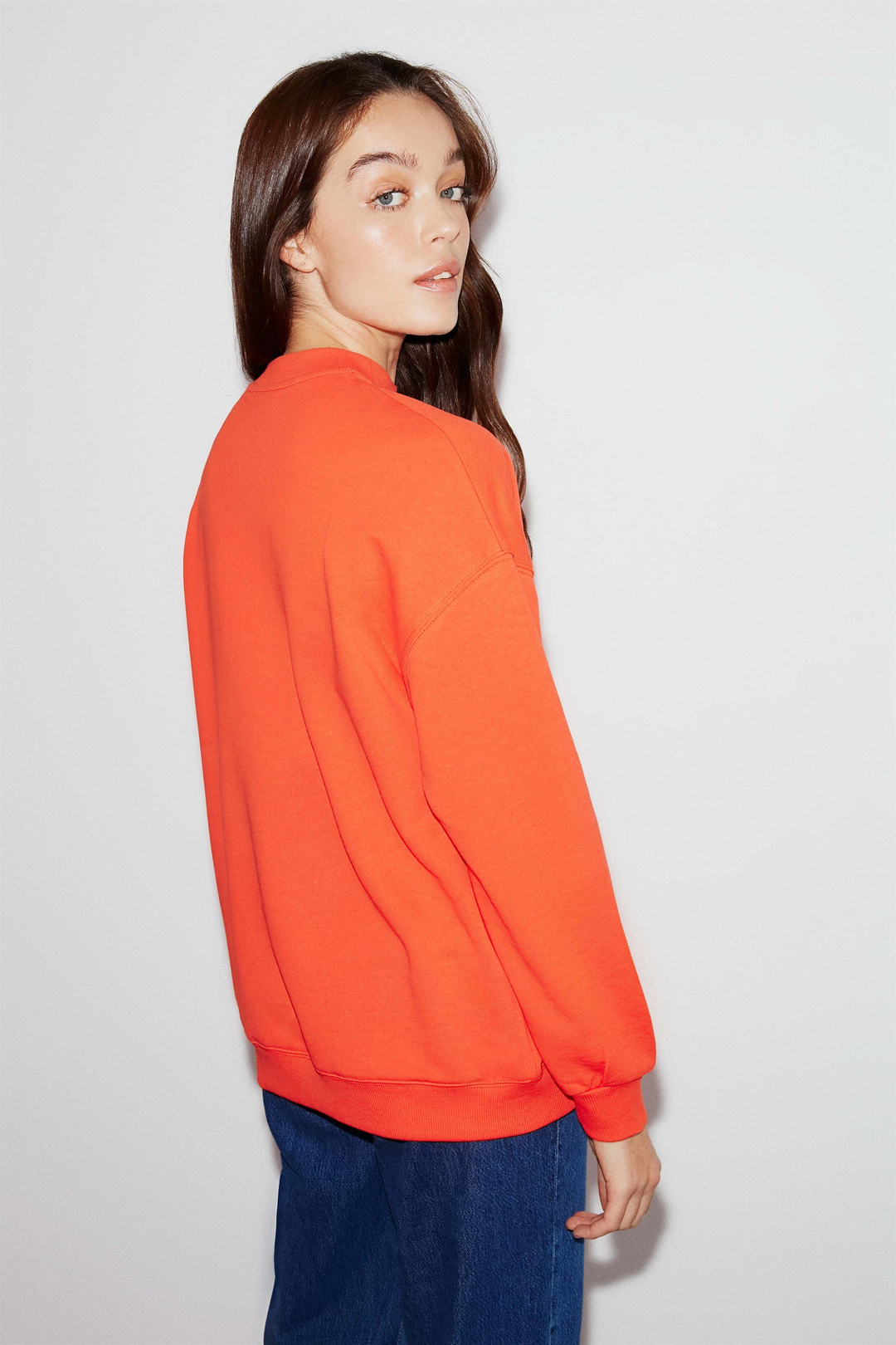 FREYA Örme Oversize Turuncu  Sweatshirt