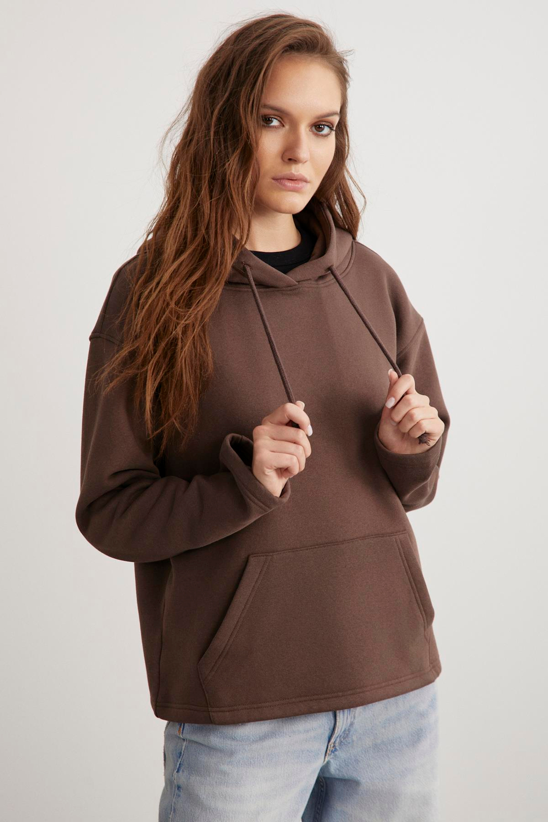GAYLE  Oversize Acı Kahve  Sweatshirt