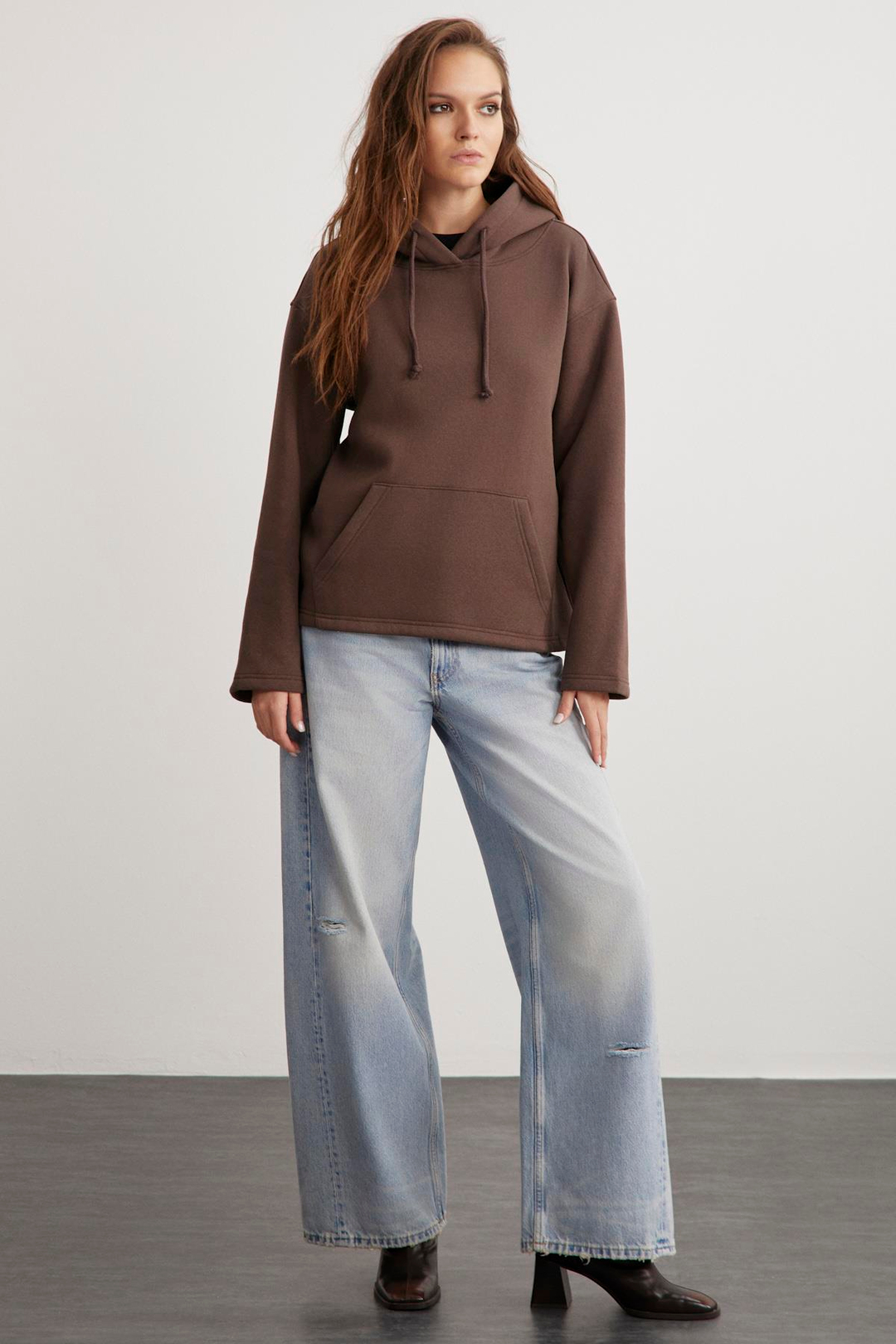 GAYLE  Oversize Acı Kahve  Sweatshirt