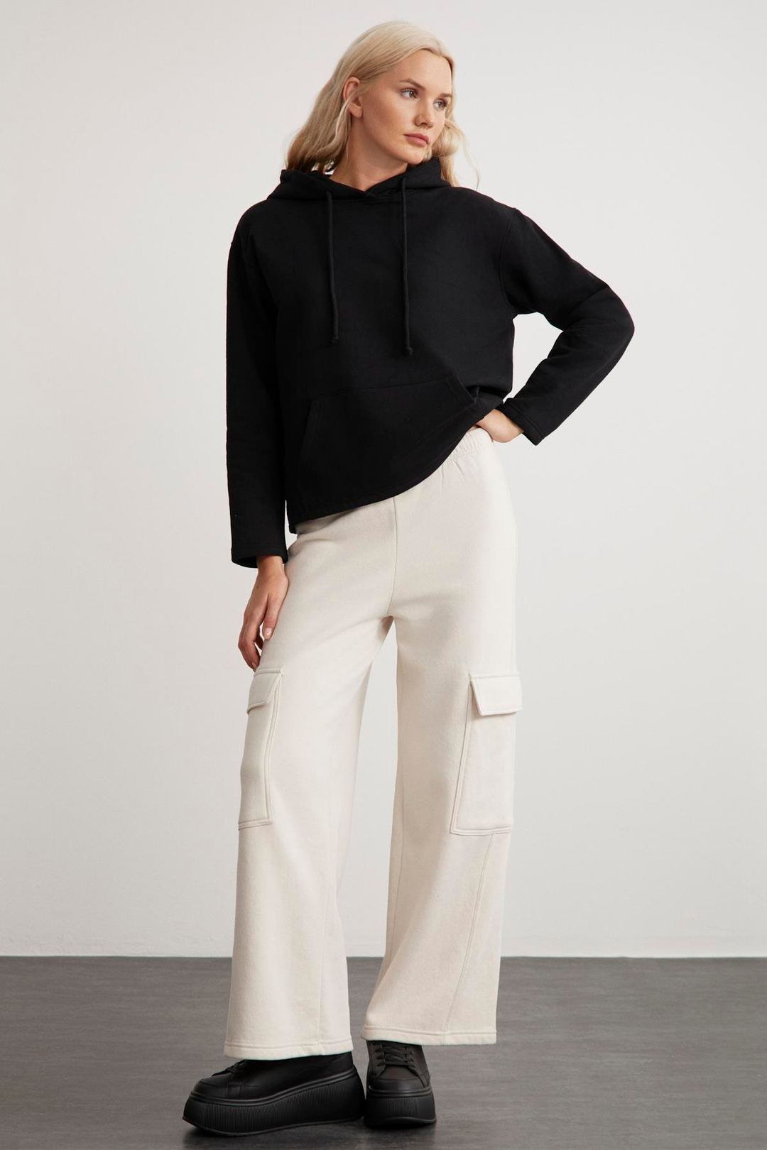 GAYLE  Oversize Siyah  Sweatshirt