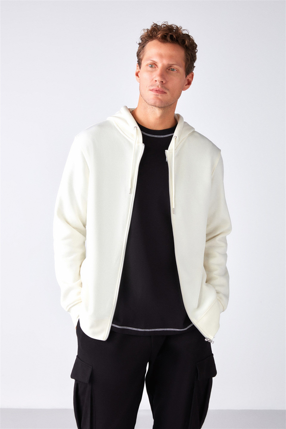 GERRY Örme Relaxed Ekru  Sweatshirt