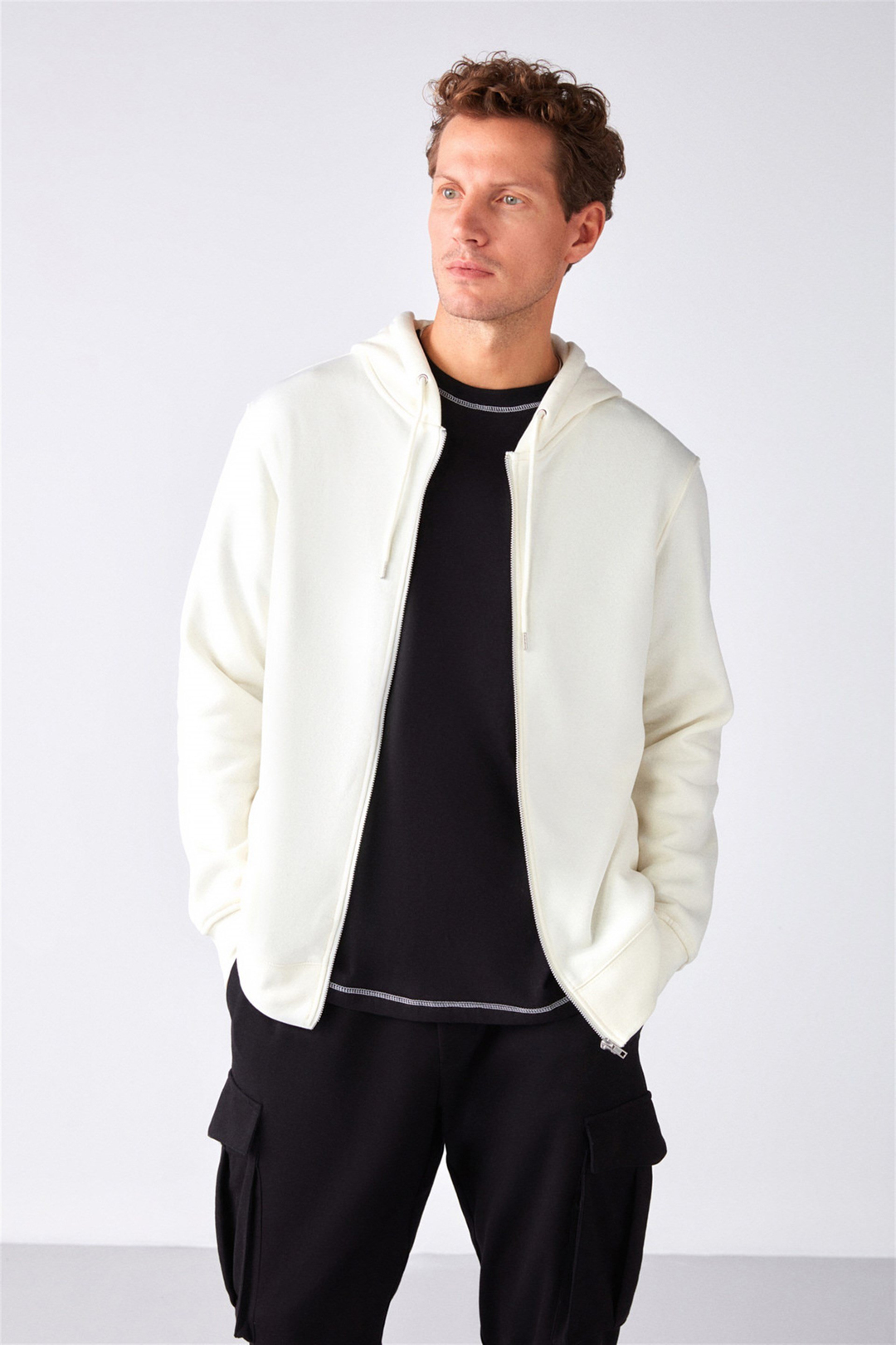 GERRY Örme Relaxed Ekru  Sweatshirt