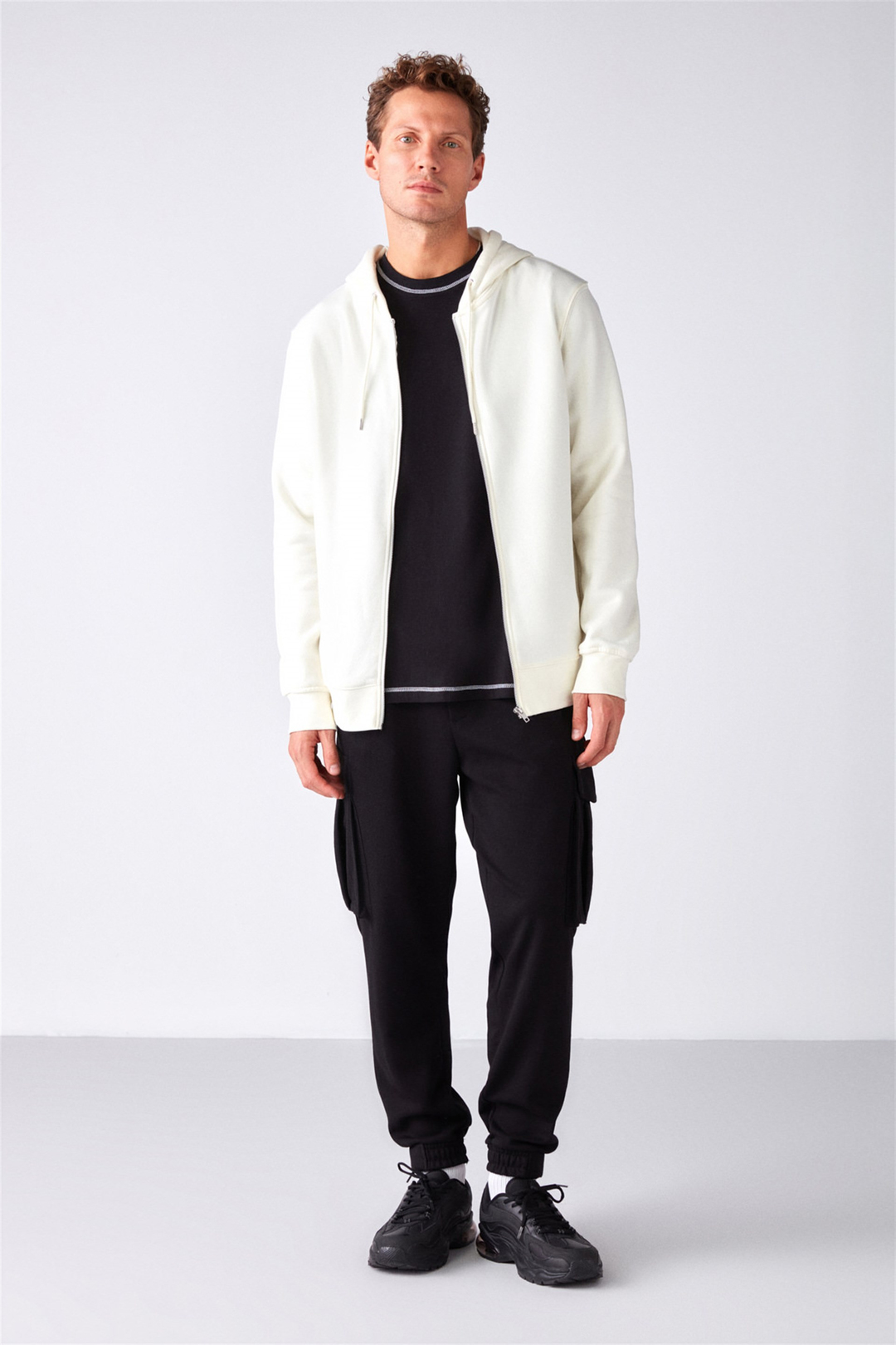 GERRY Örme Relaxed Ekru  Sweatshirt