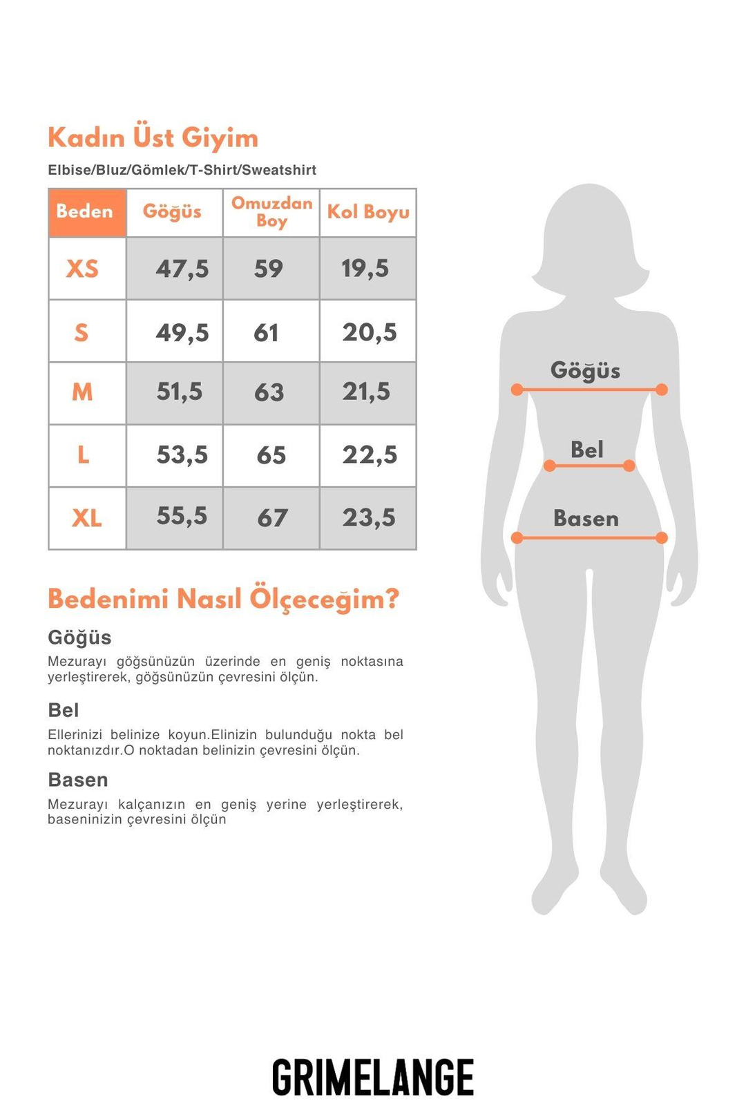 GLENDA Basic Regular Grimelanj Tekli T-Shirt