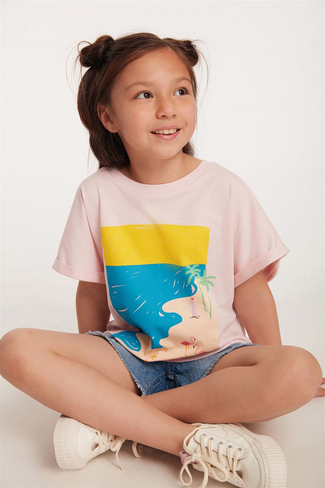 GRAVEL Örme Regular Fit Pembe  T-Shirt