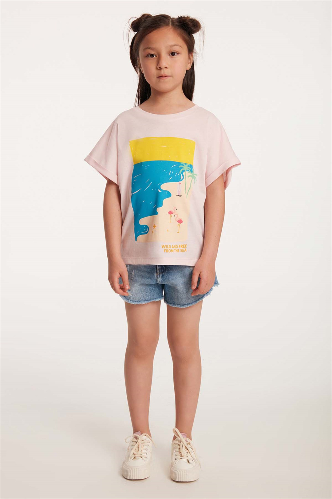 GRAVEL Örme Regular Fit Pembe  T-Shirt