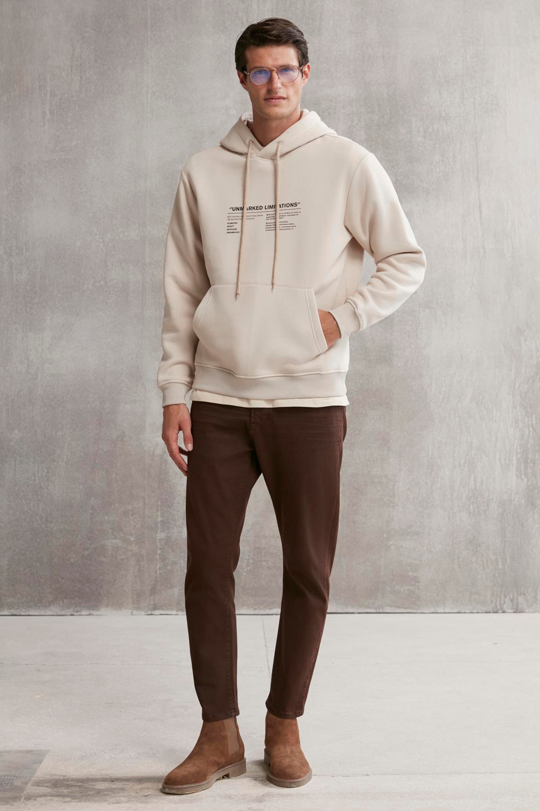 HAMILTON  Oversize Vizon Tekli Sweatshirt