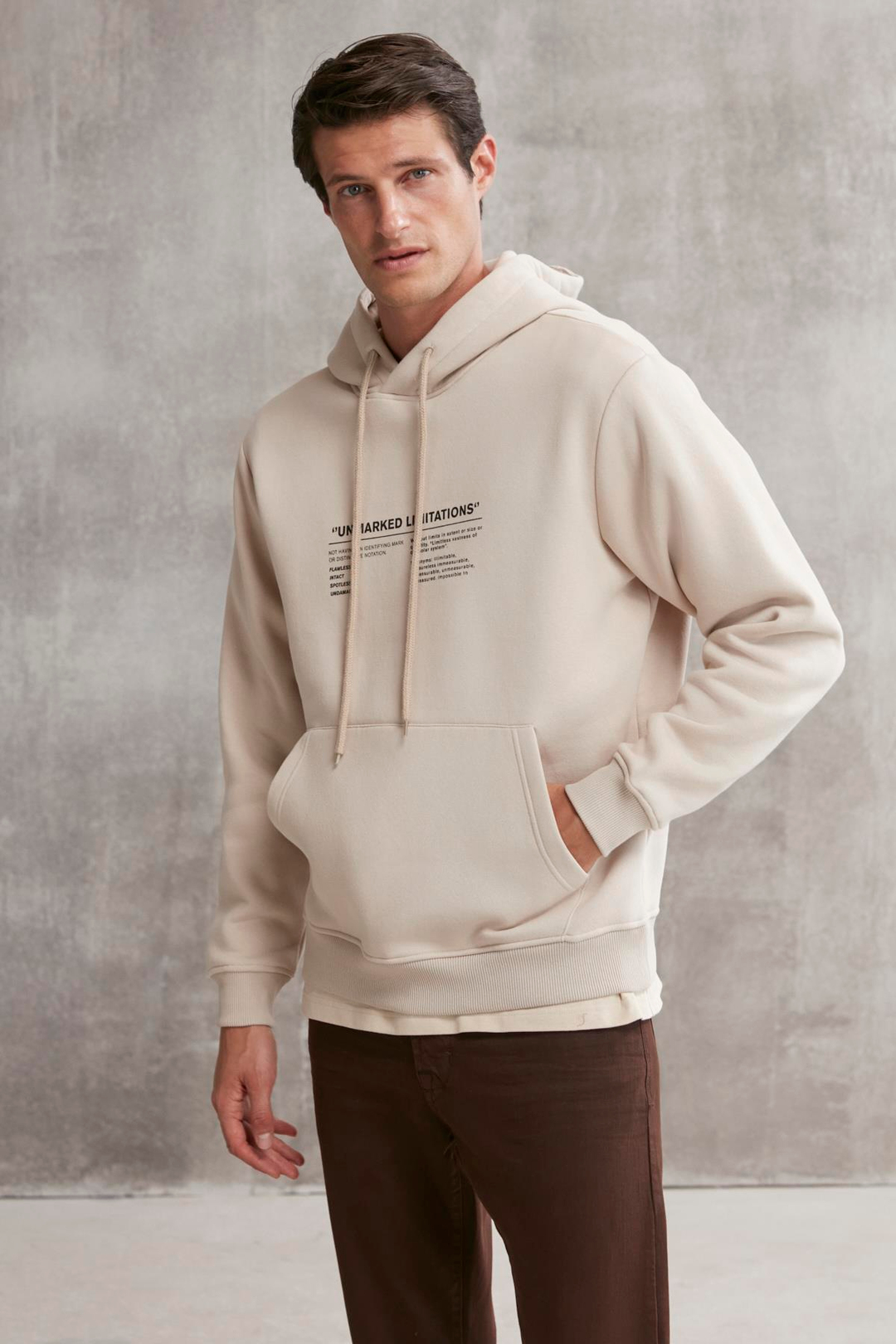 HAMILTON  Oversize Vizon Tekli Sweatshirt