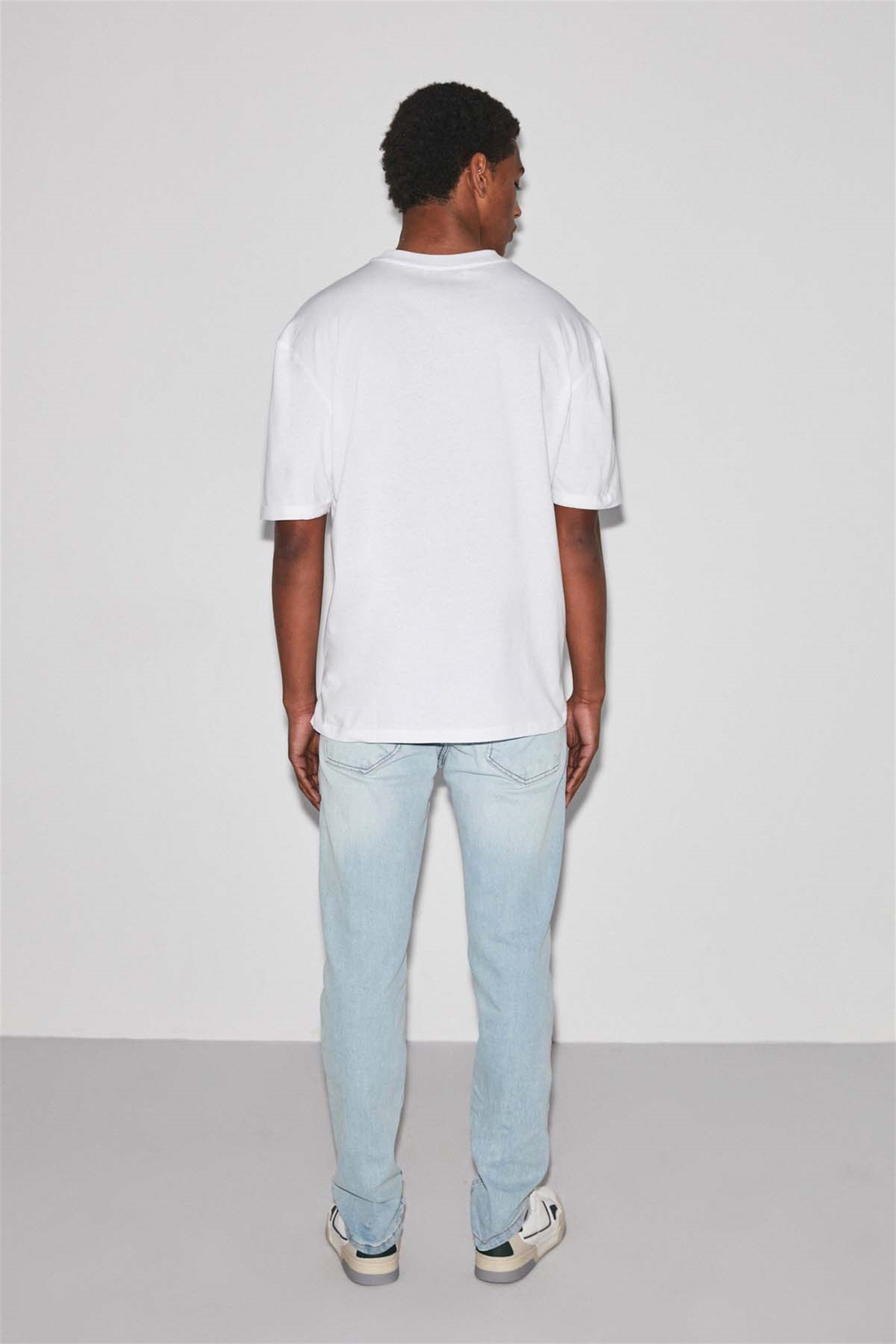 HARLEM Örme Comfort Fit Beyaz  T-Shirt