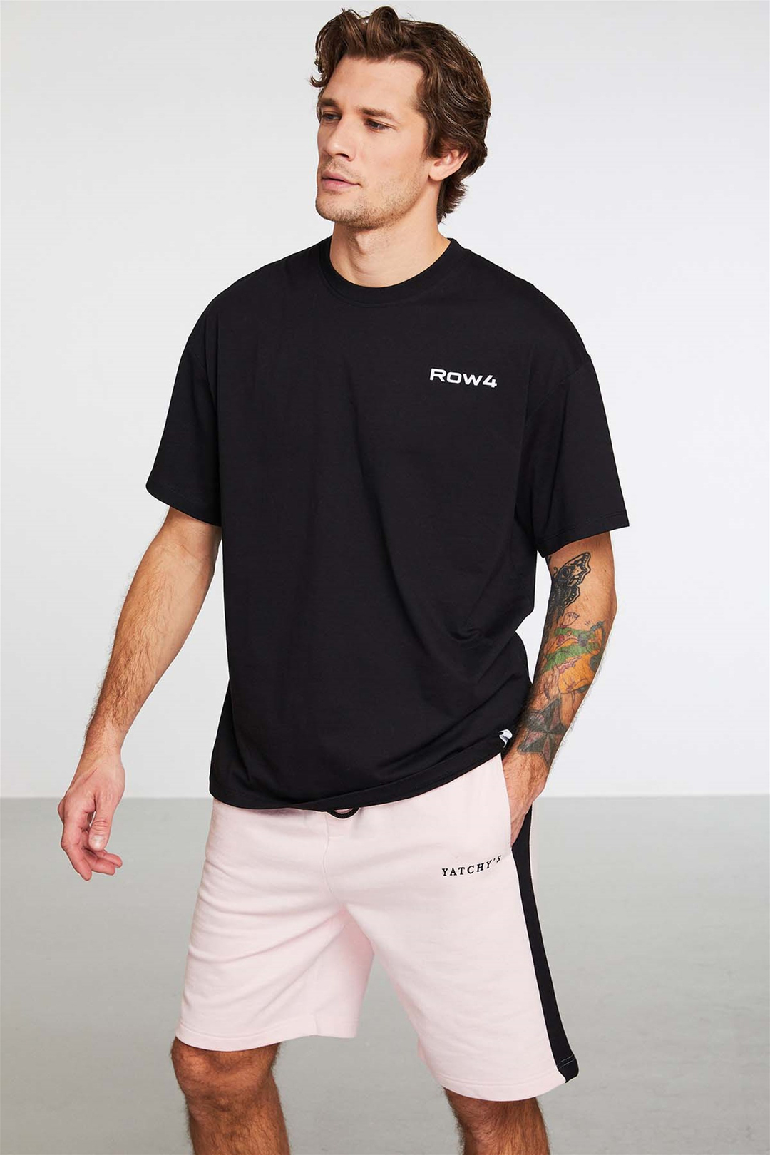 HASHTAG Örme Oversize Siyah  T-Shirt