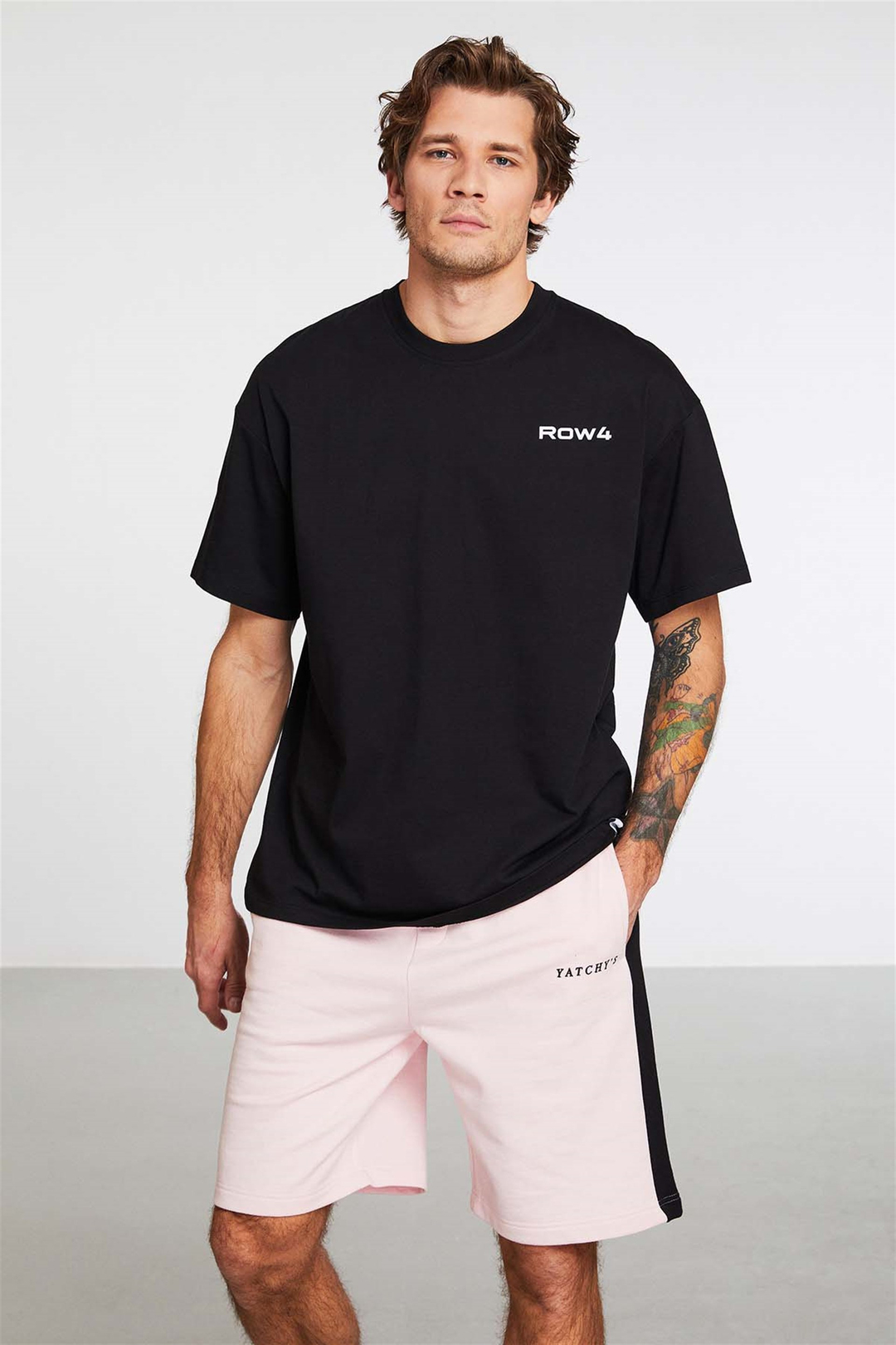 HASHTAG Örme Oversize Siyah  T-Shirt